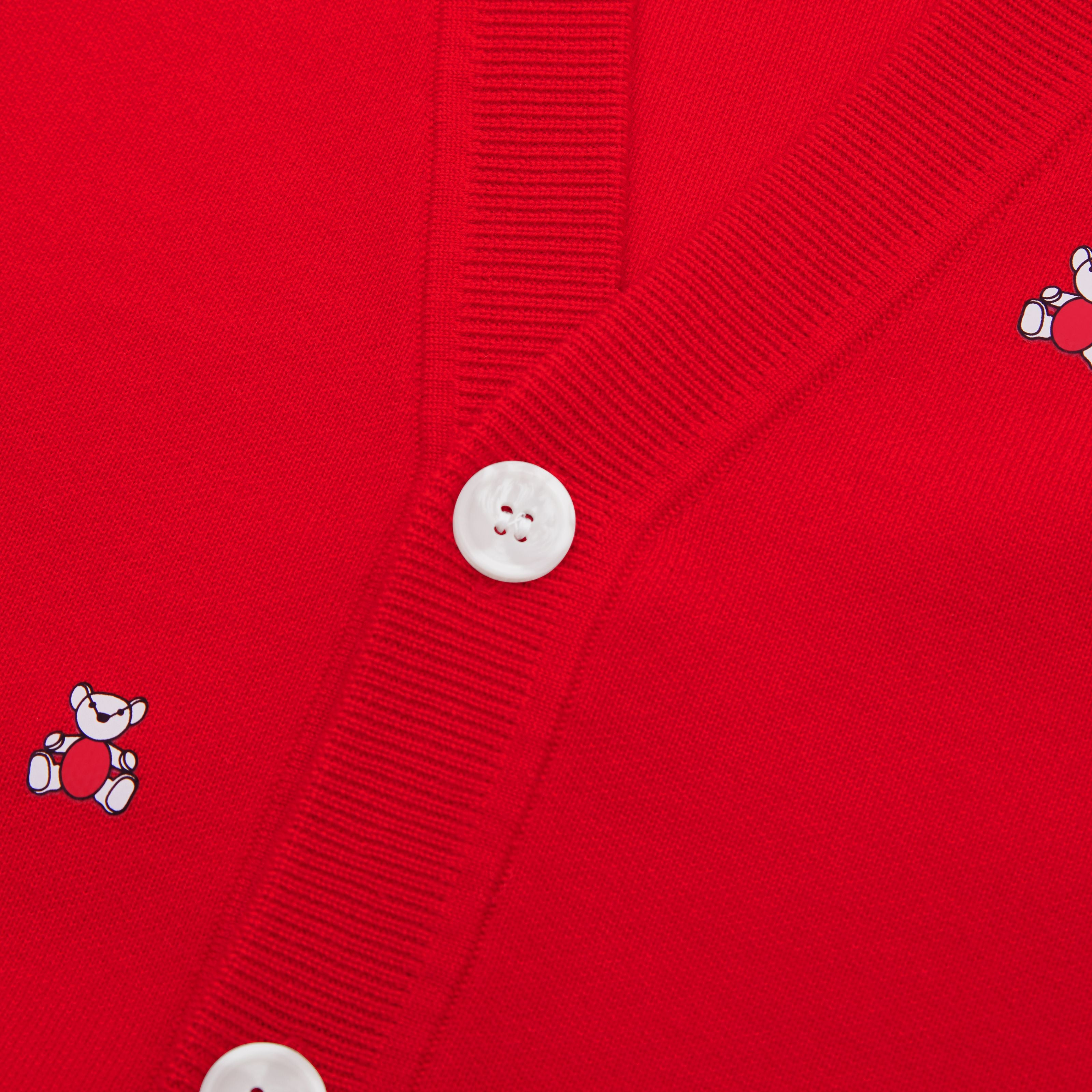 Girls Red Wool Cardigan