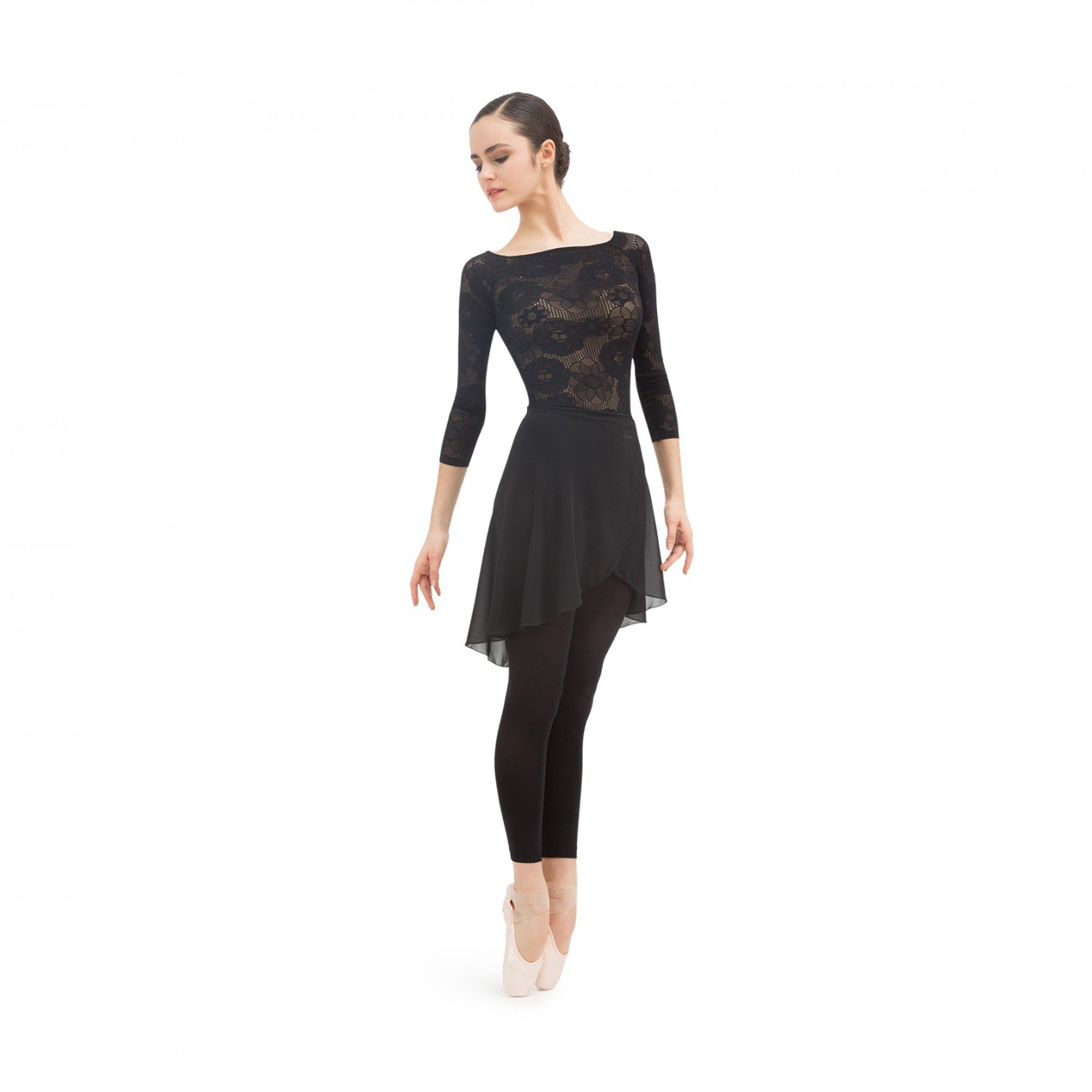 Girls Black Lace Ballet Top