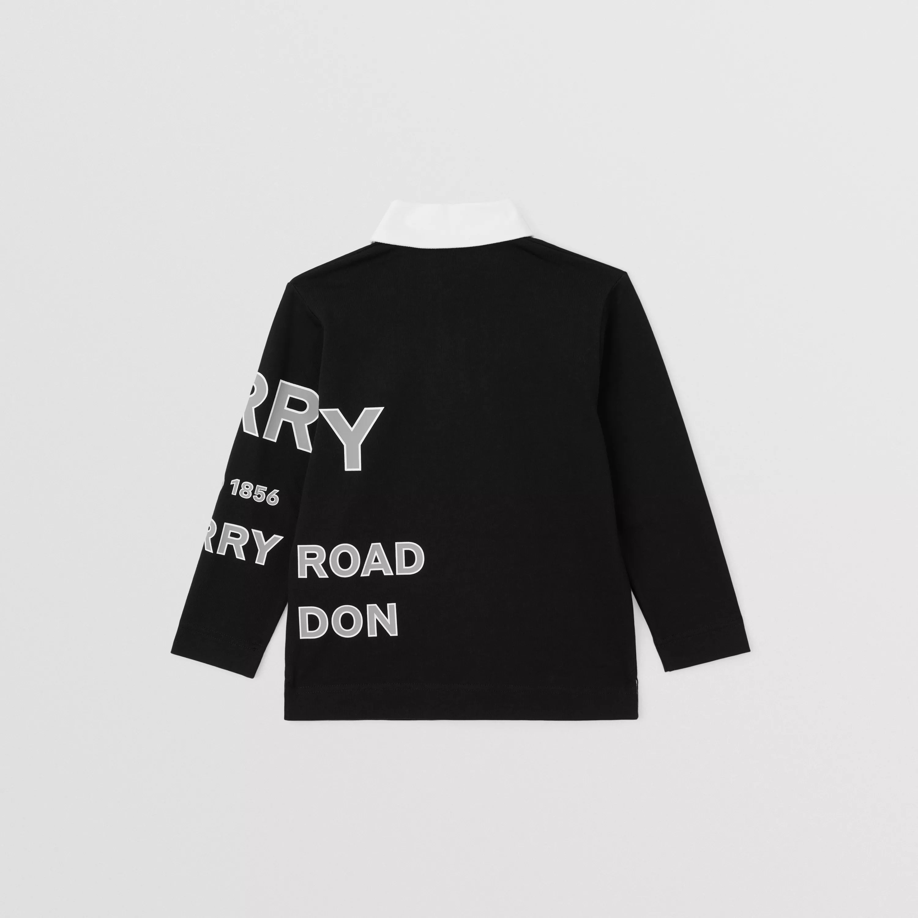 Boys Black Logo Cotton Polo Shirt