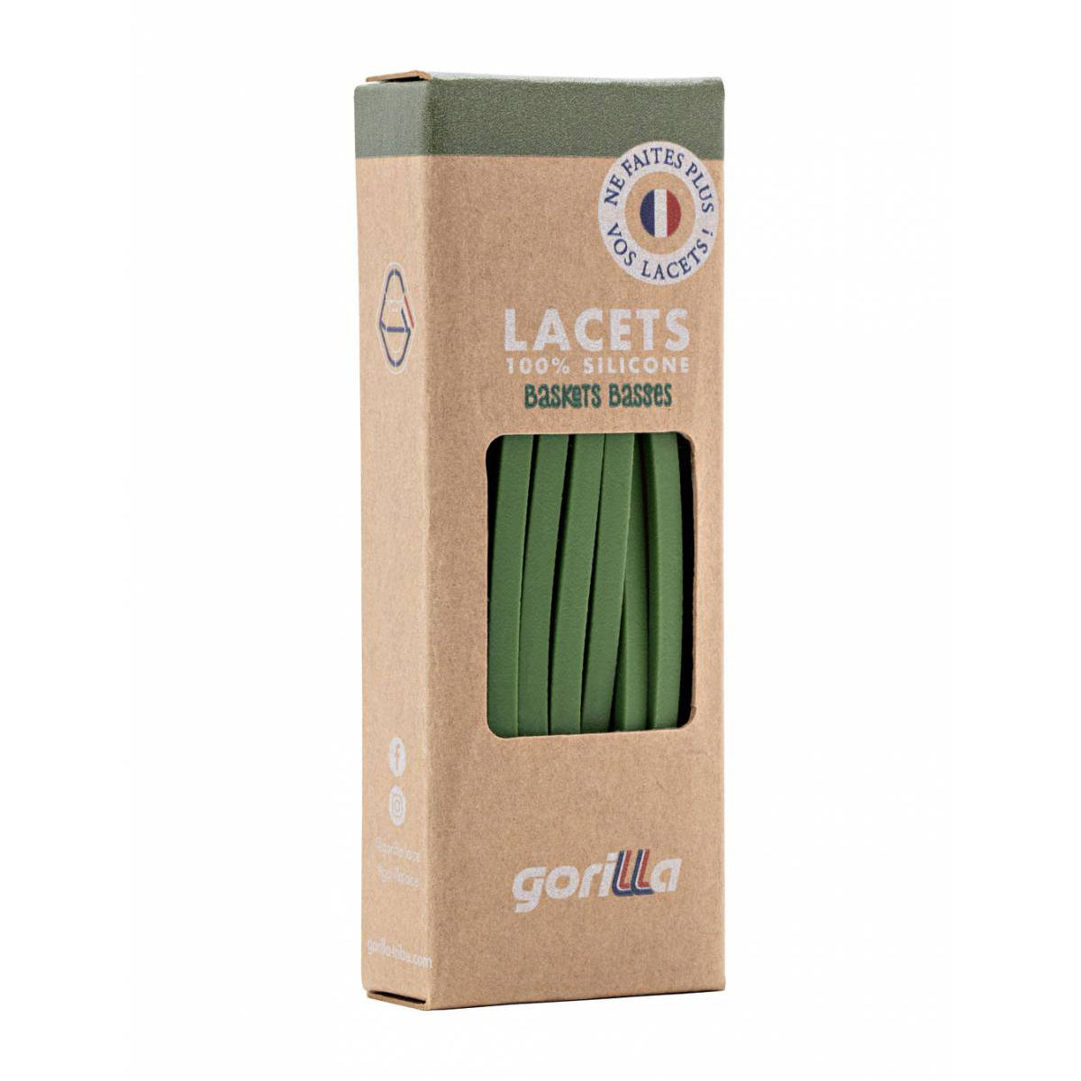 Adult Olive Silicone Shoelace