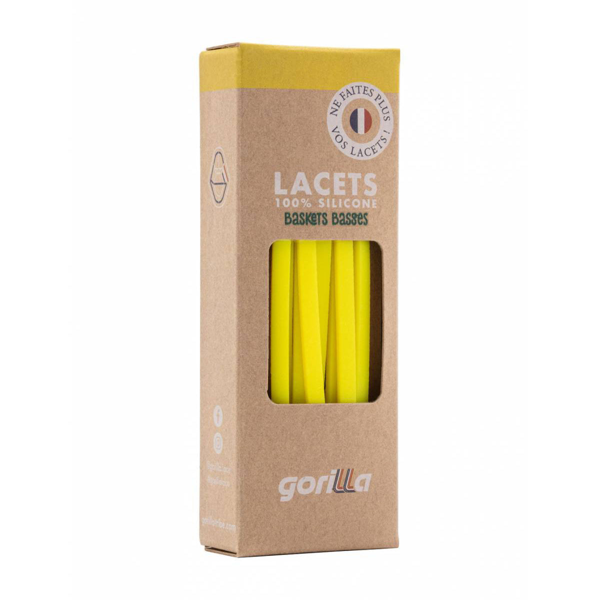 Adult Yellow Silicone Shoelace