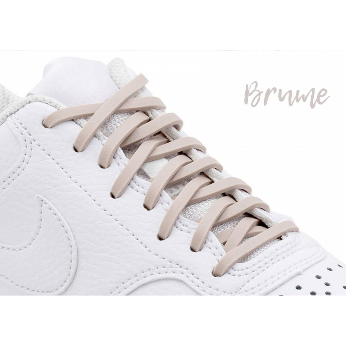 Adult Beige Silicone Shoelace
