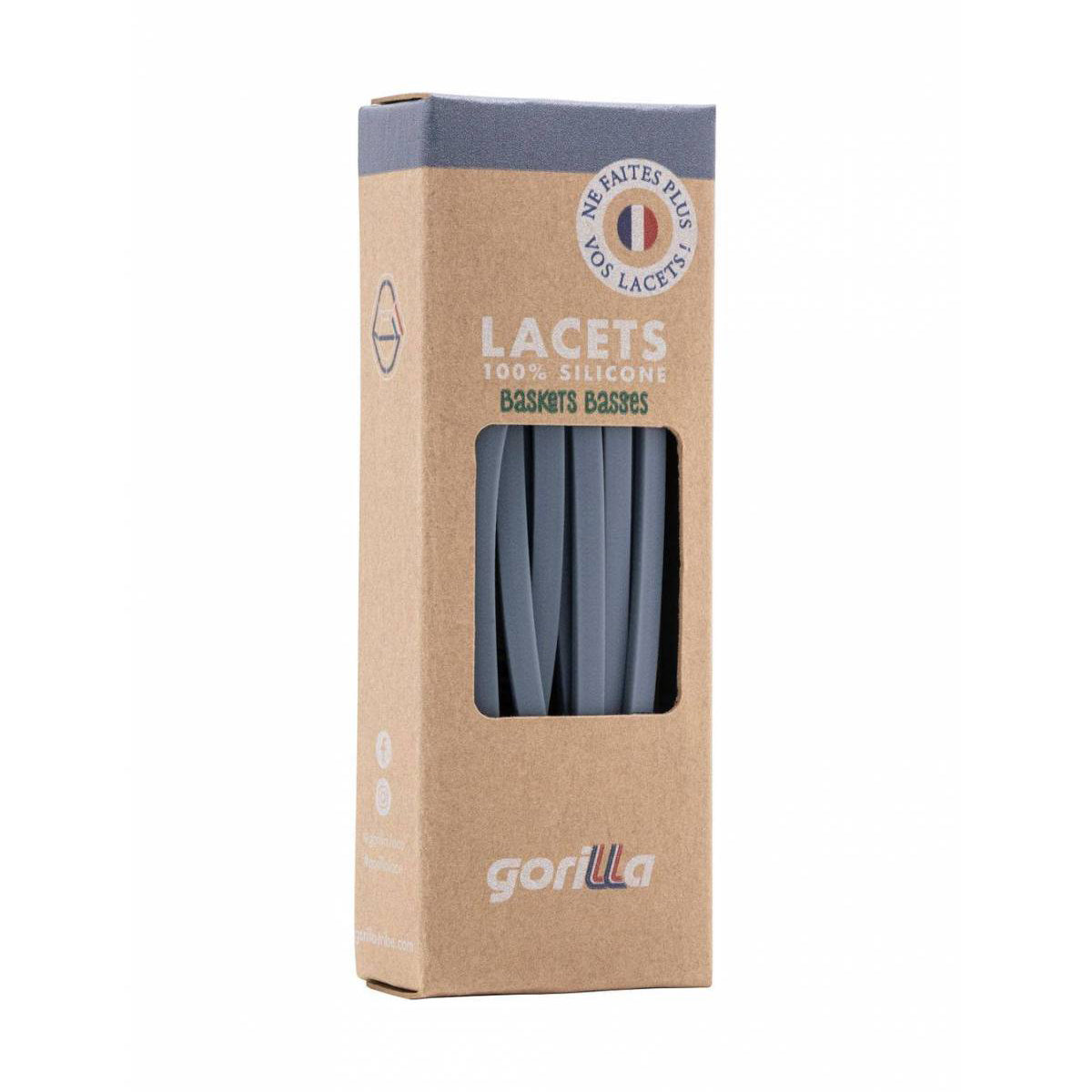 Adult Blue Silicone Shoelace