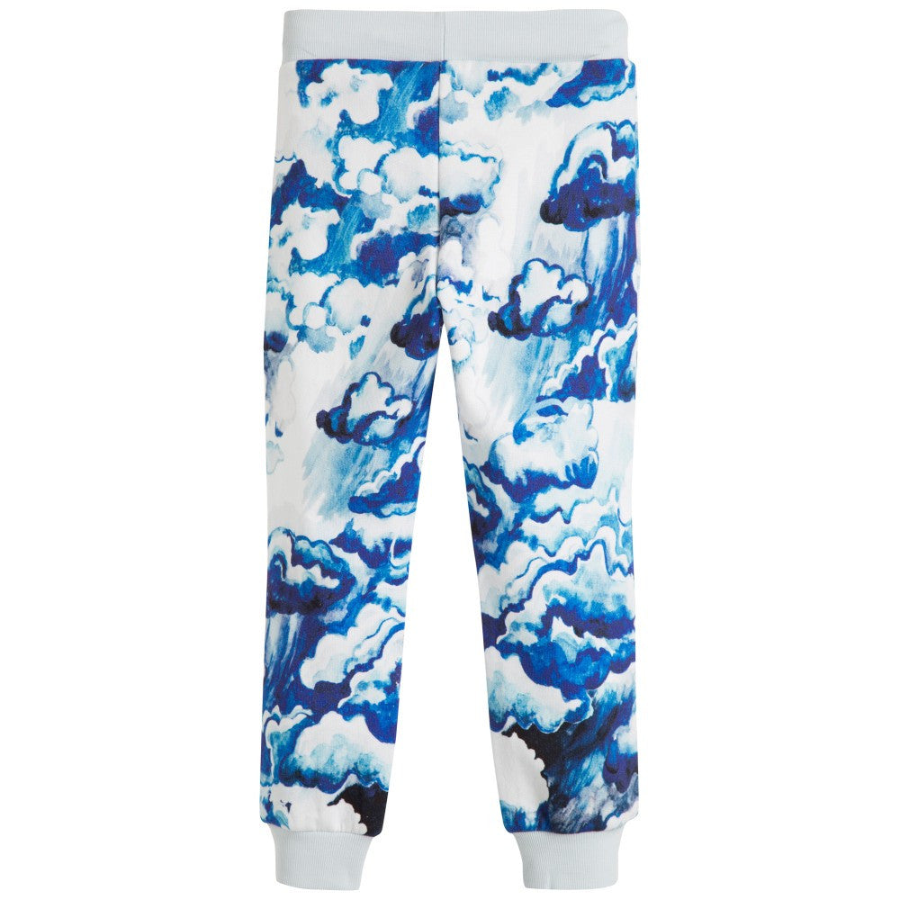 Girls Dark Blue Seas Of Clouds Printed Trouser - CÉMAROSE | Children's Fashion Store - 3