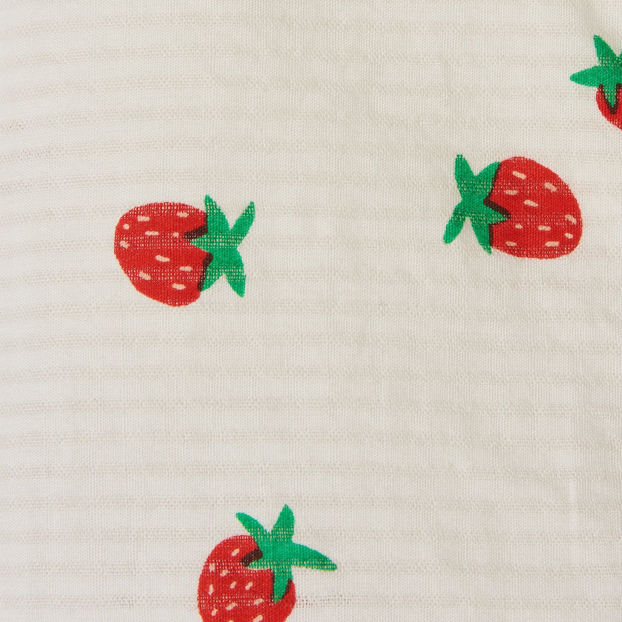 Baby Girls White Strawberry Hat