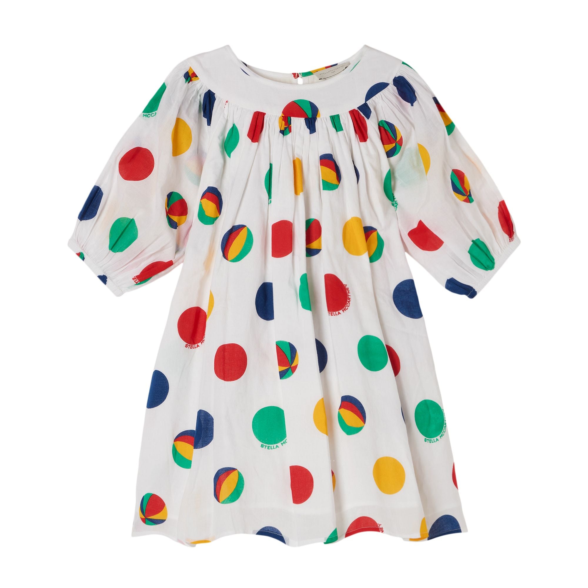 Girls White Printing Dress