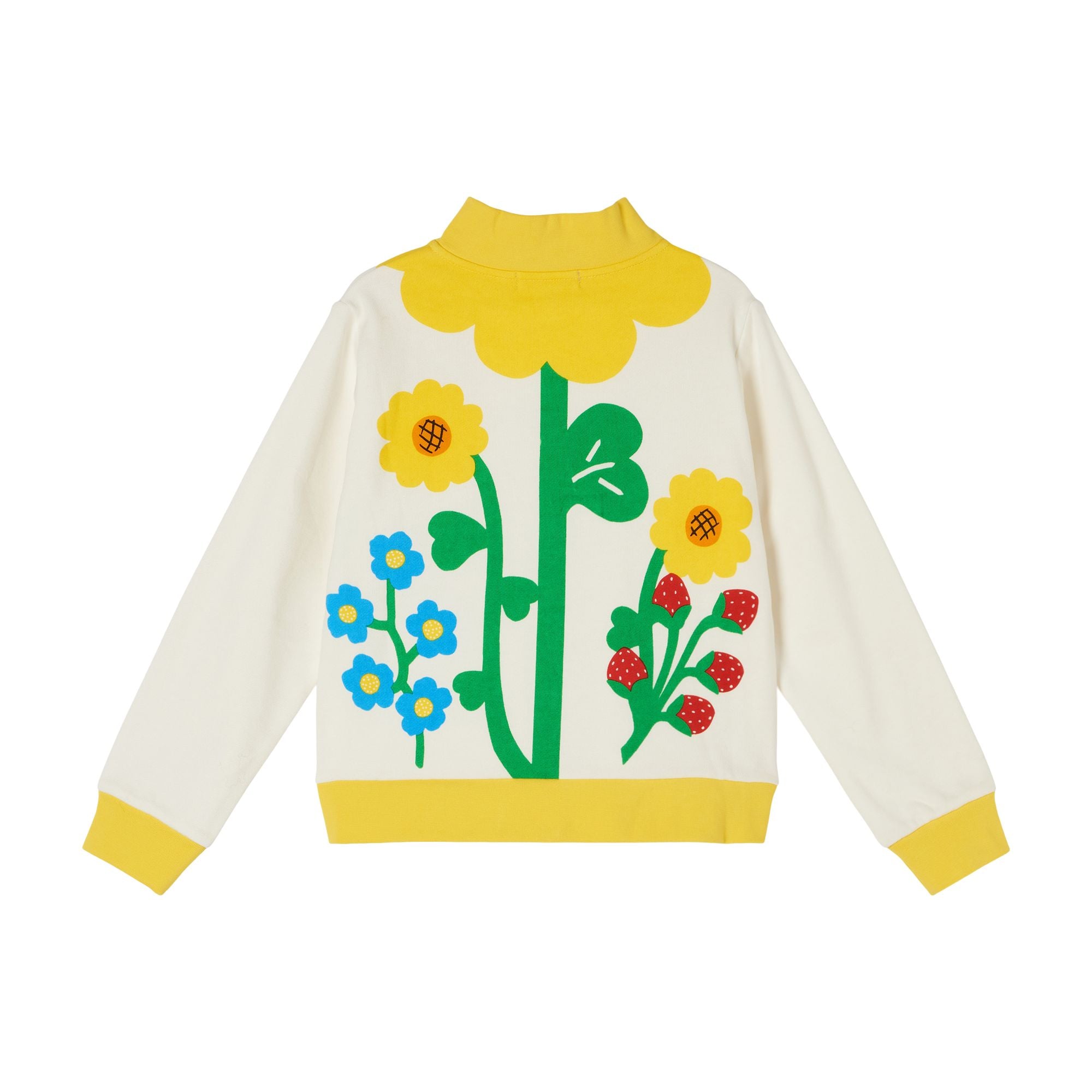 Girls White Flower Cardigan