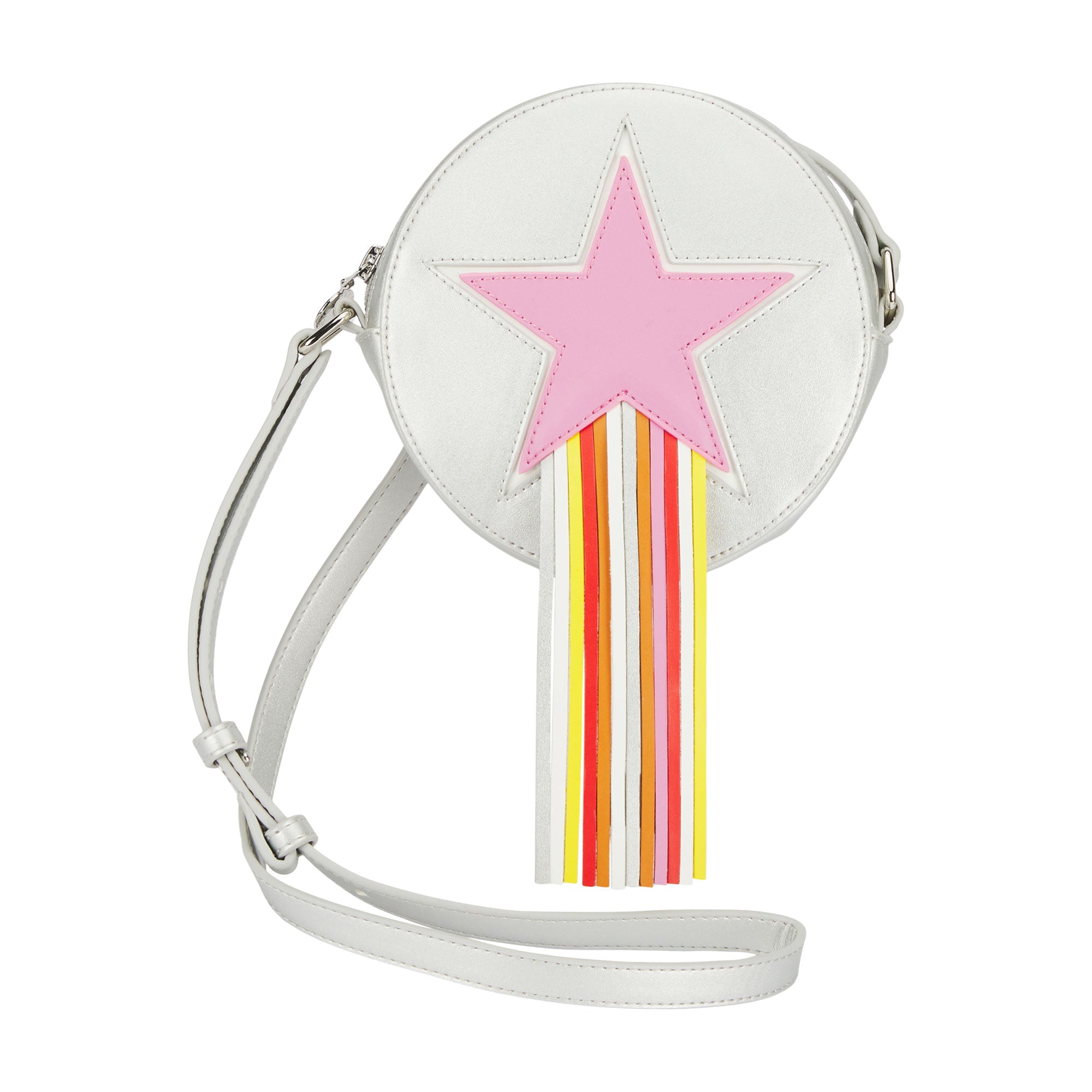 Girls Silver Star Shoulder Bag