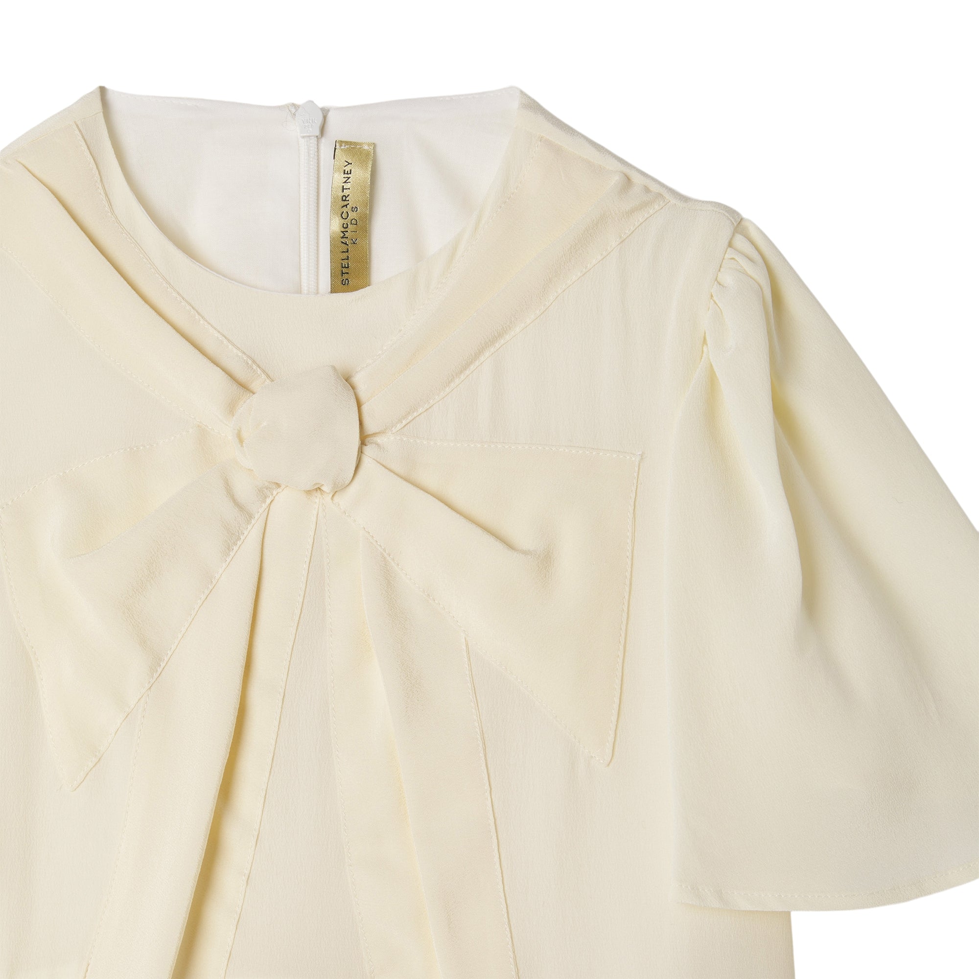 Girls Ivory Silk Dress