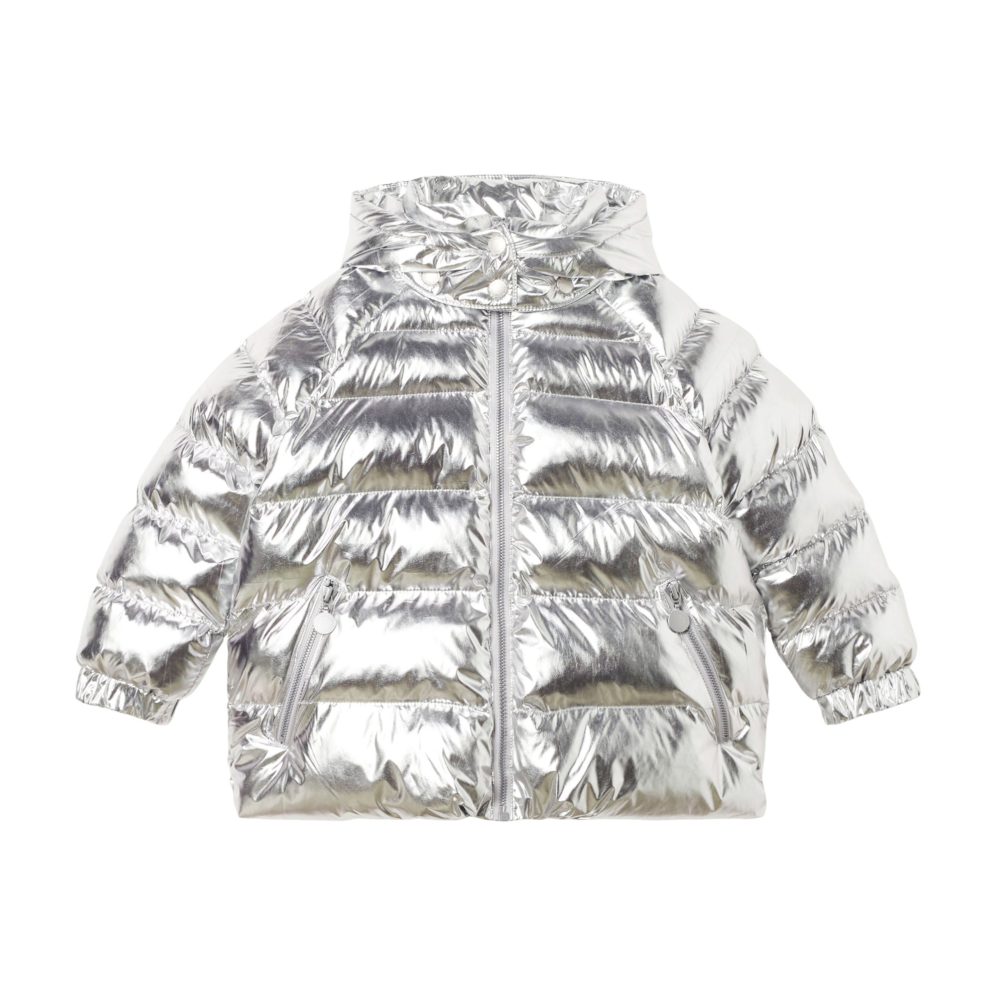 Girls Silver Padded Jacket