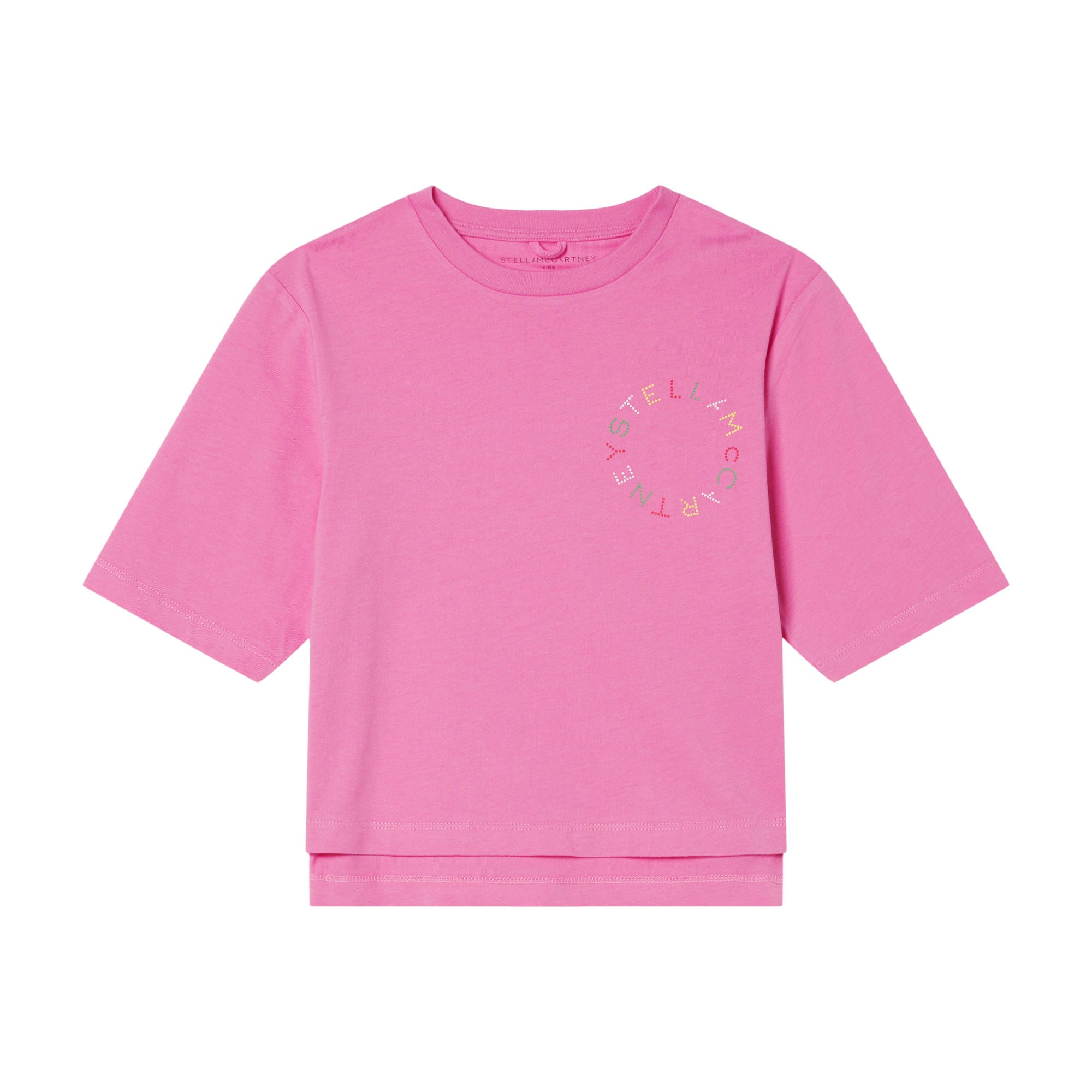 Girls Pink Logo Cotton T-Shirt