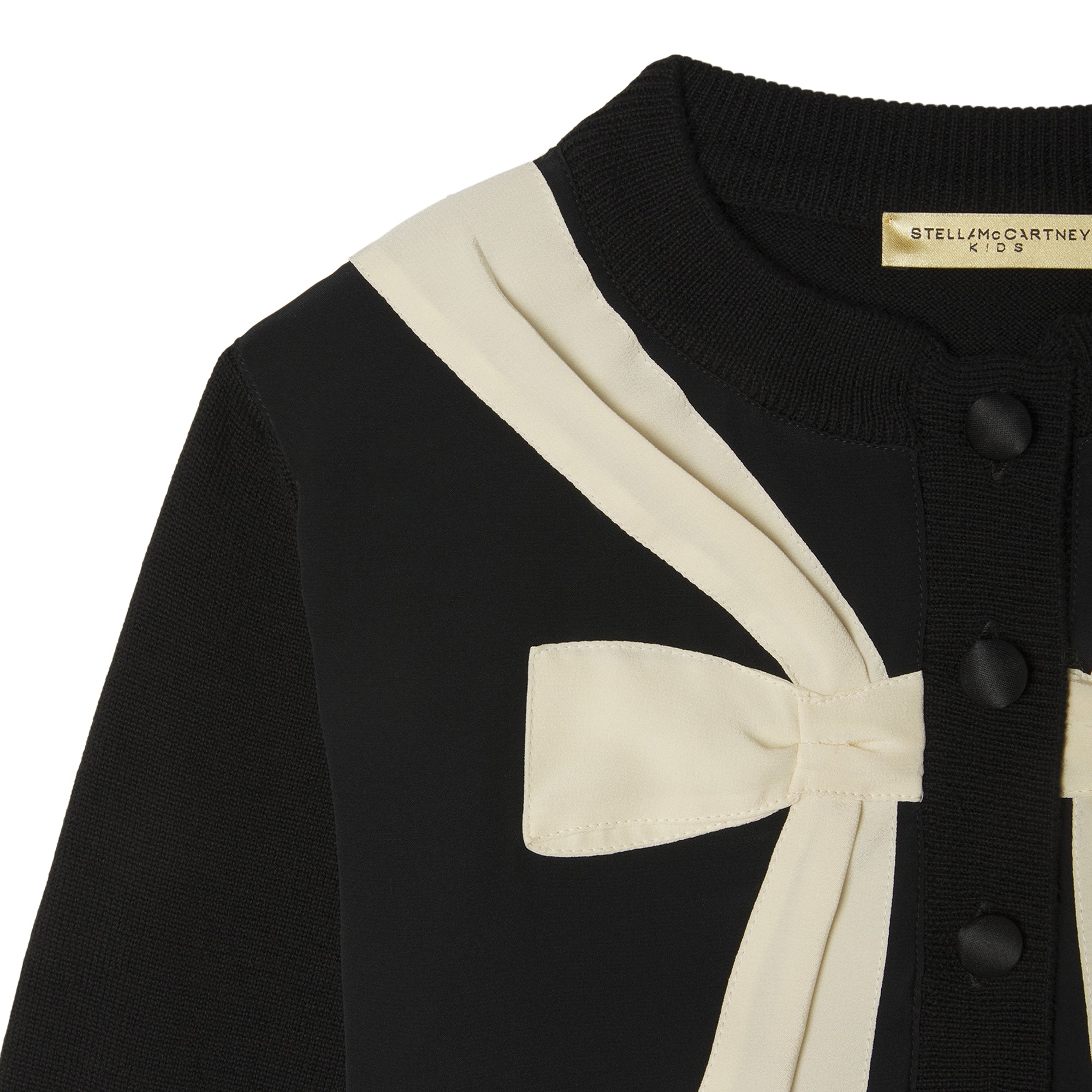 Girls Black Wool Cardigan