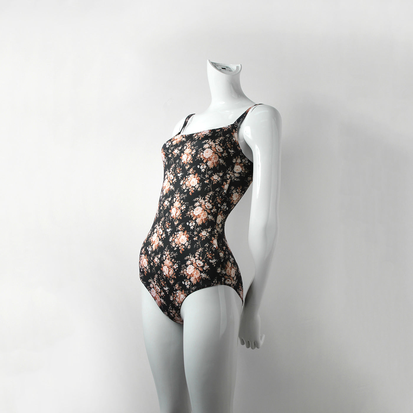 Girls Black Floral Ballet Onesies
