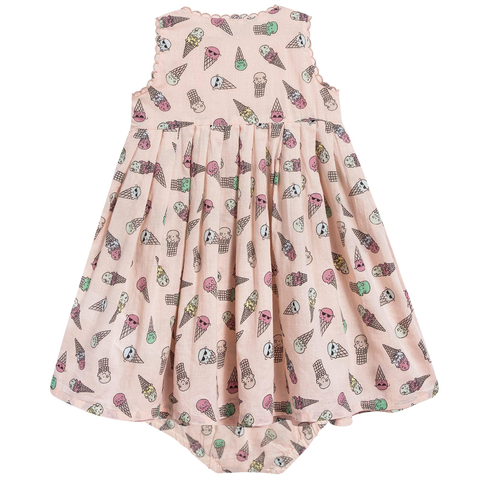 Baby Girls Pink Icecream Printed Dress