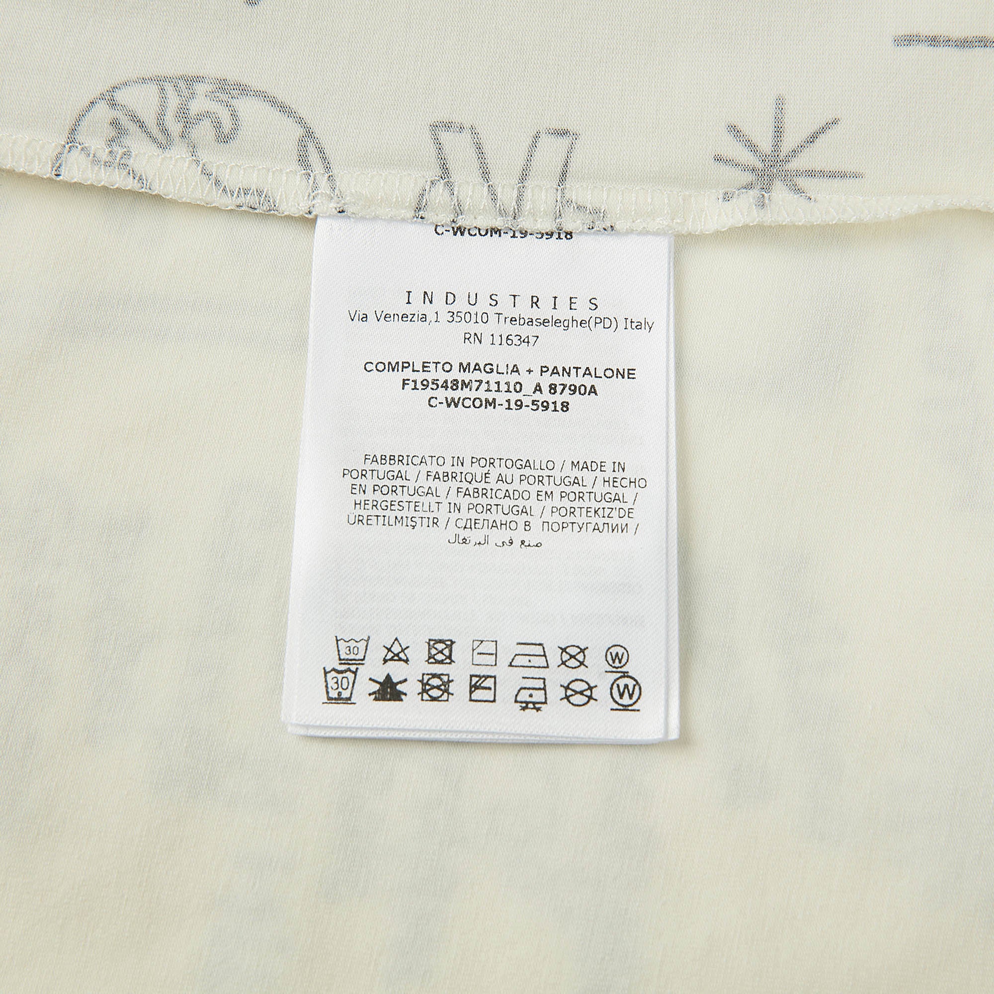 Girls White Logo Cotton Set