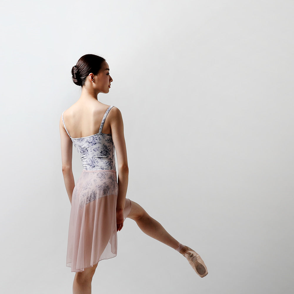 Girls Blue Floral Ballet Onesies