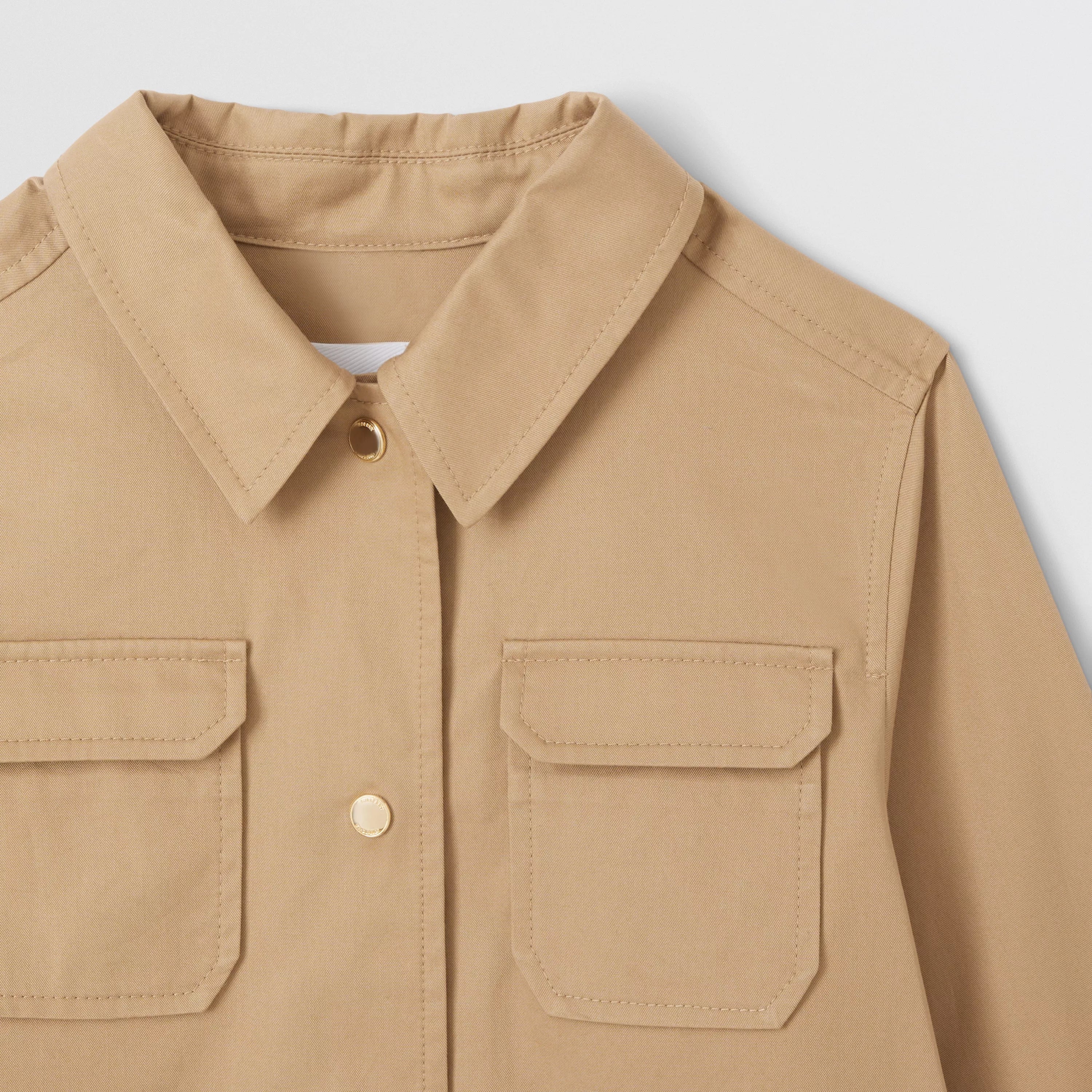 Girls Beige Cotton Shirt
