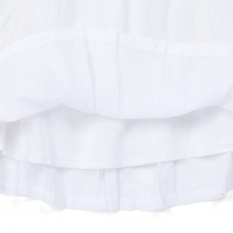 Girls White Cotton Dress