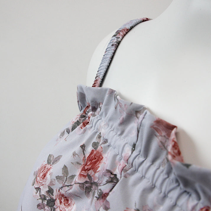 Girls Blue Floral Ballet Trousers