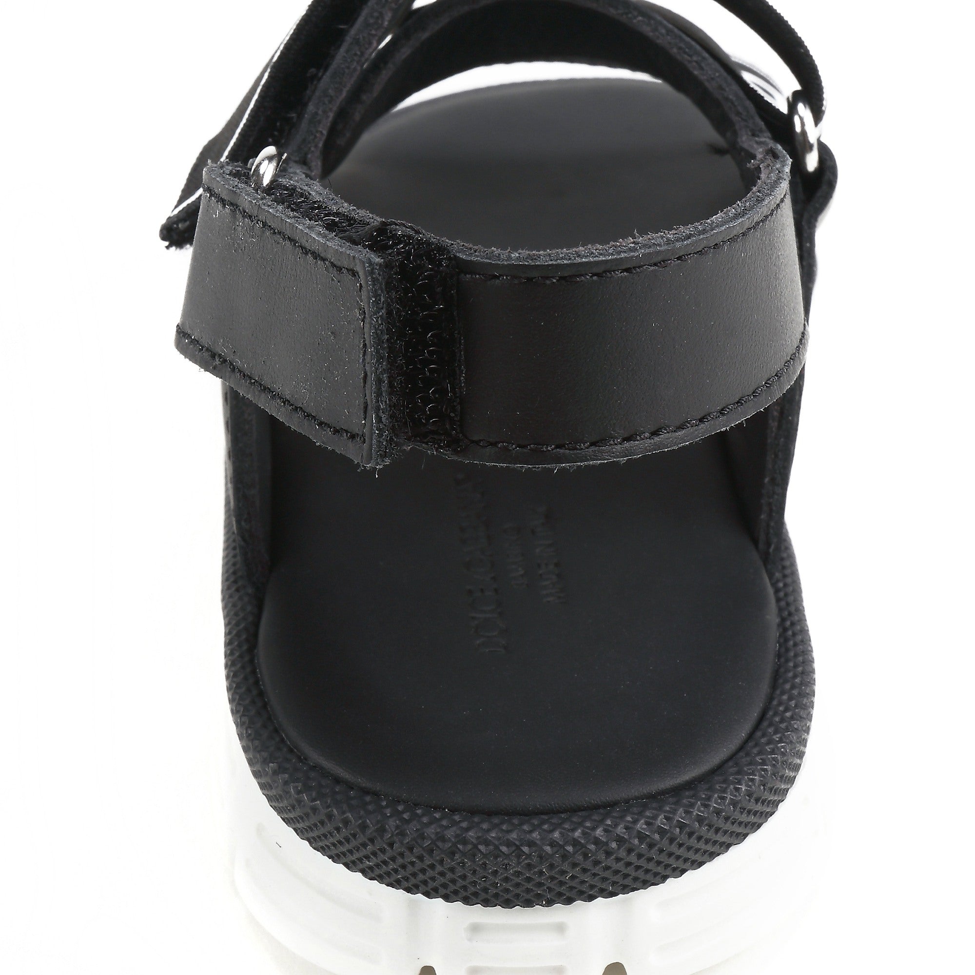 Girls & Boys Black Logo Sandals