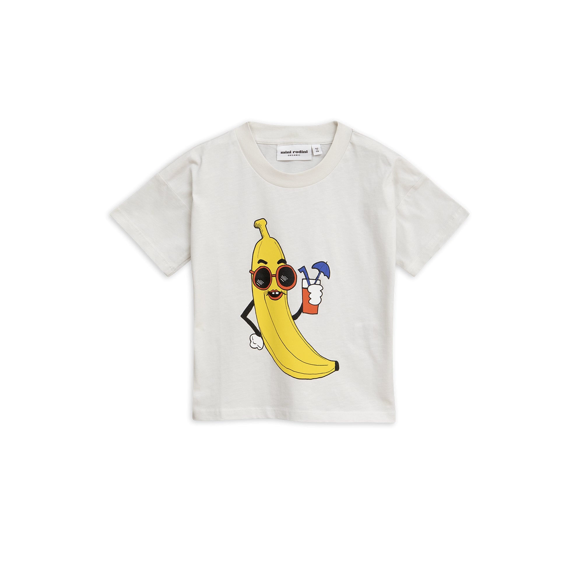 Girls White Banana Organic Cotton T-shirt
