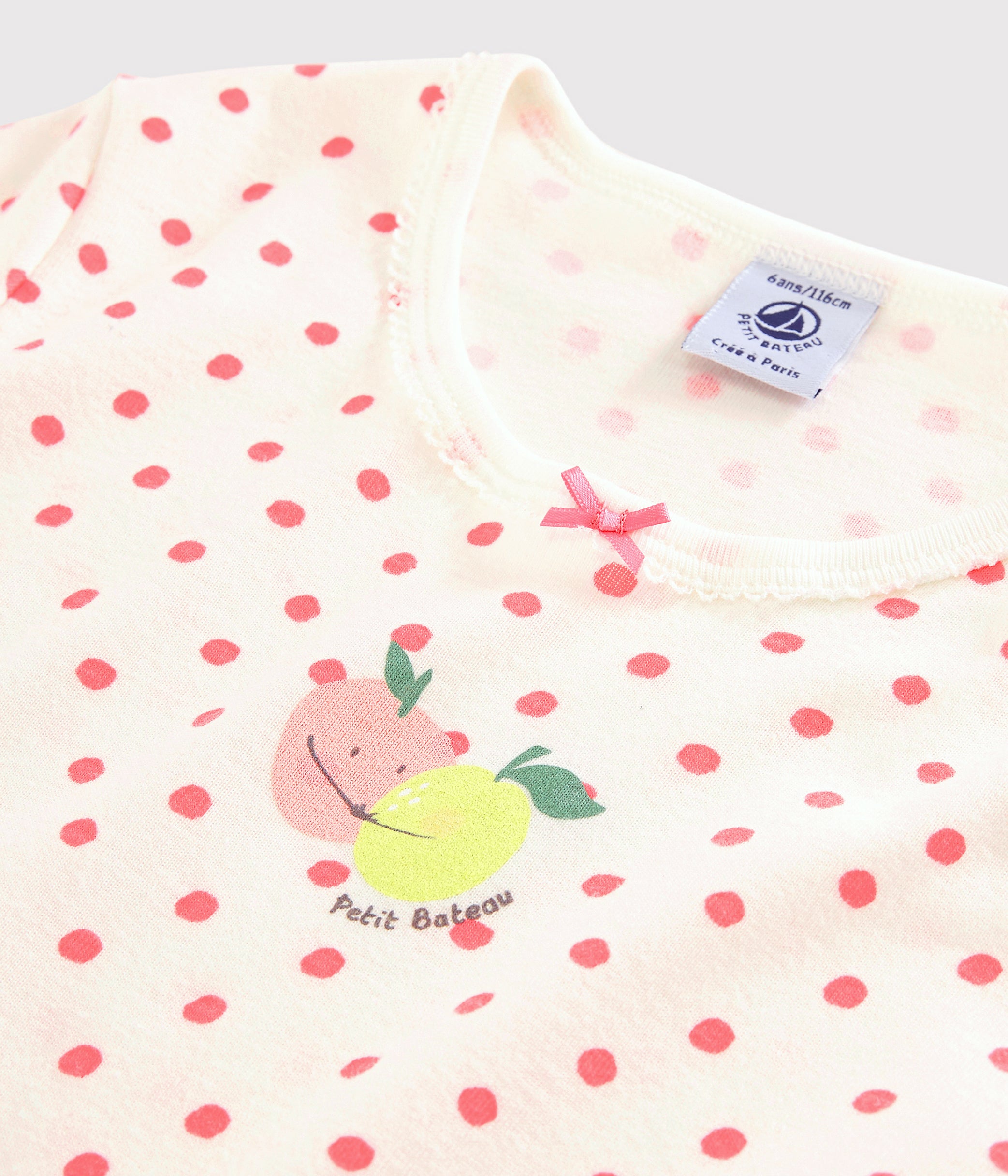 Girls Pink Dots Cotton Nightwear Set