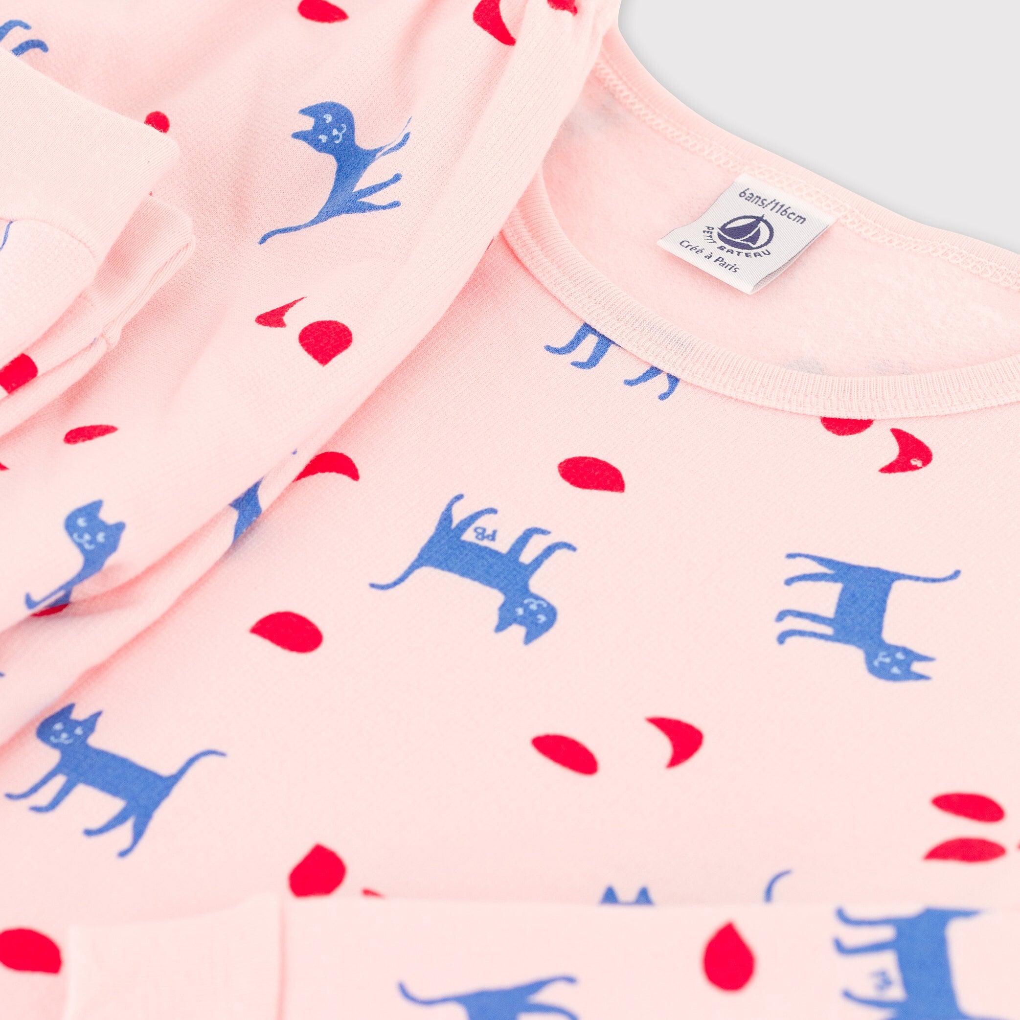 Girls Pink Printed Nightwear Set