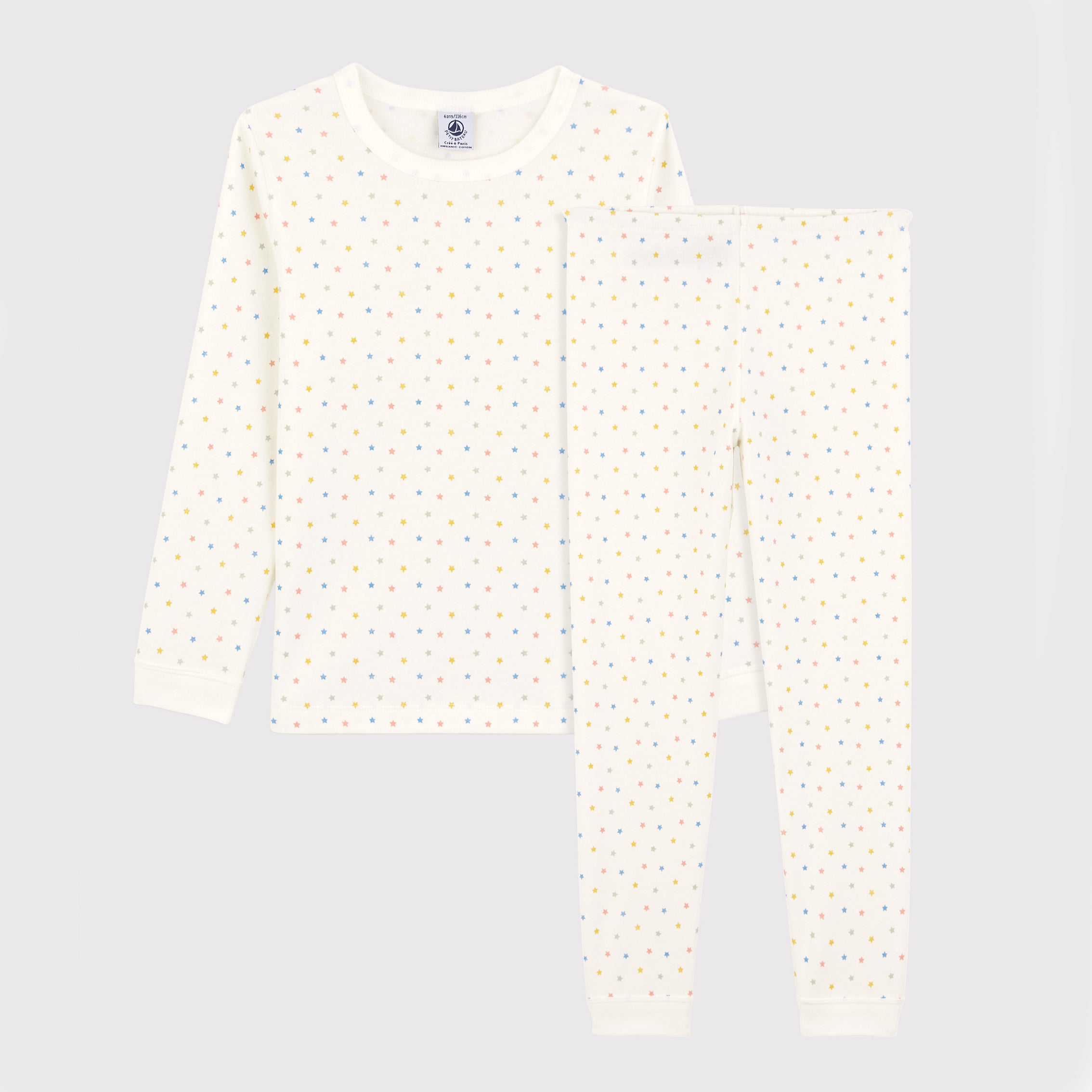 Girls White Printed Nightwear Set