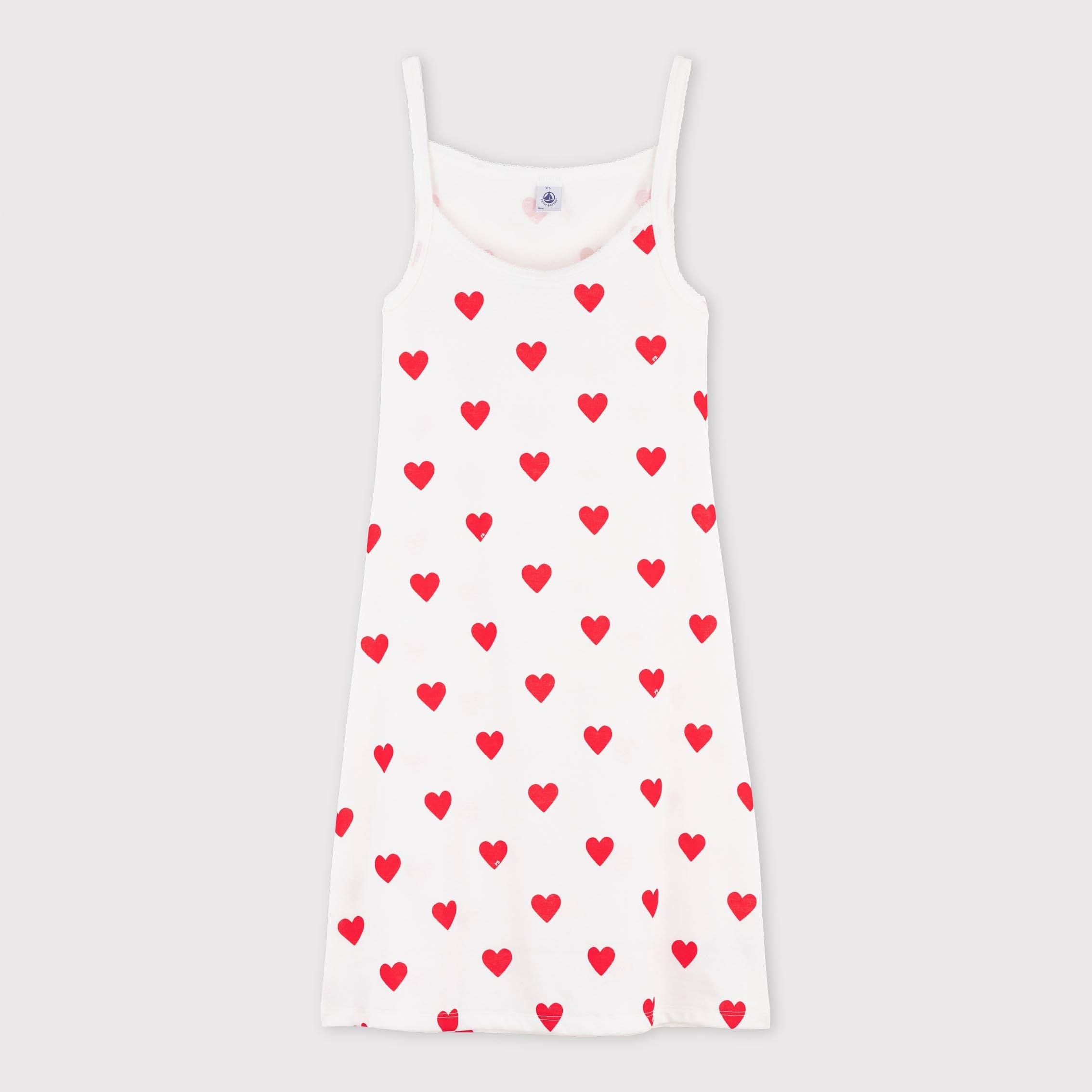 Girls White Heart Dress