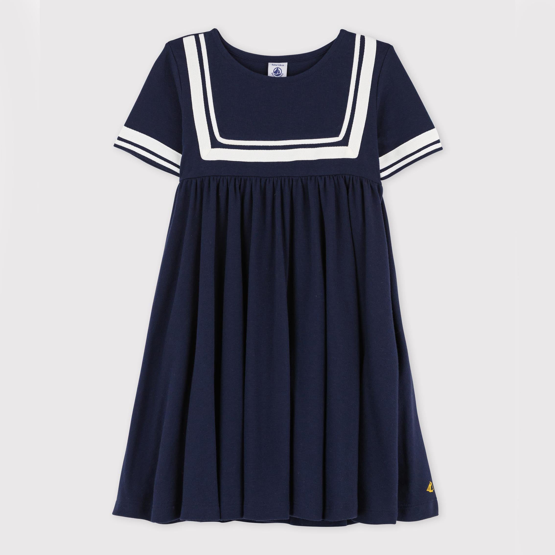 Girls Blue Cotton Dress