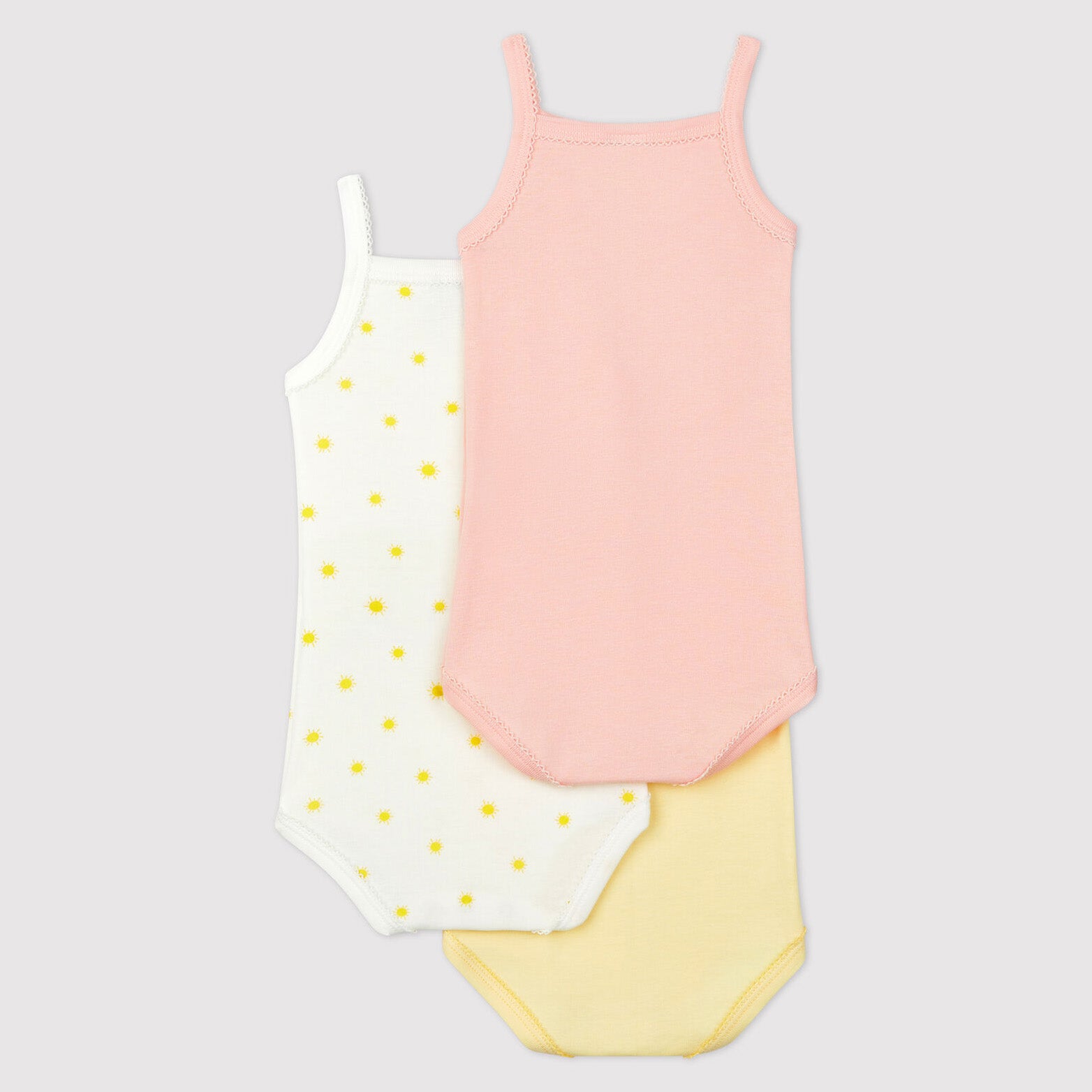 Baby Girls Multicolor Cotton Babysuit Set (3 Pack)