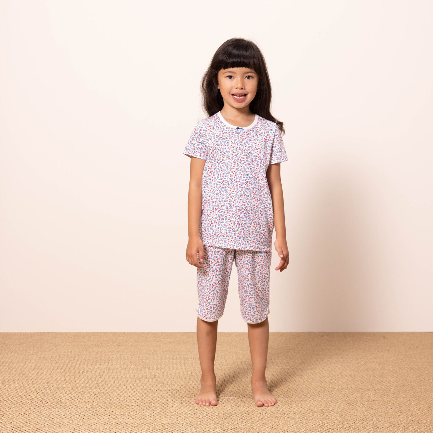Girls Blue Floral Nightwear Set