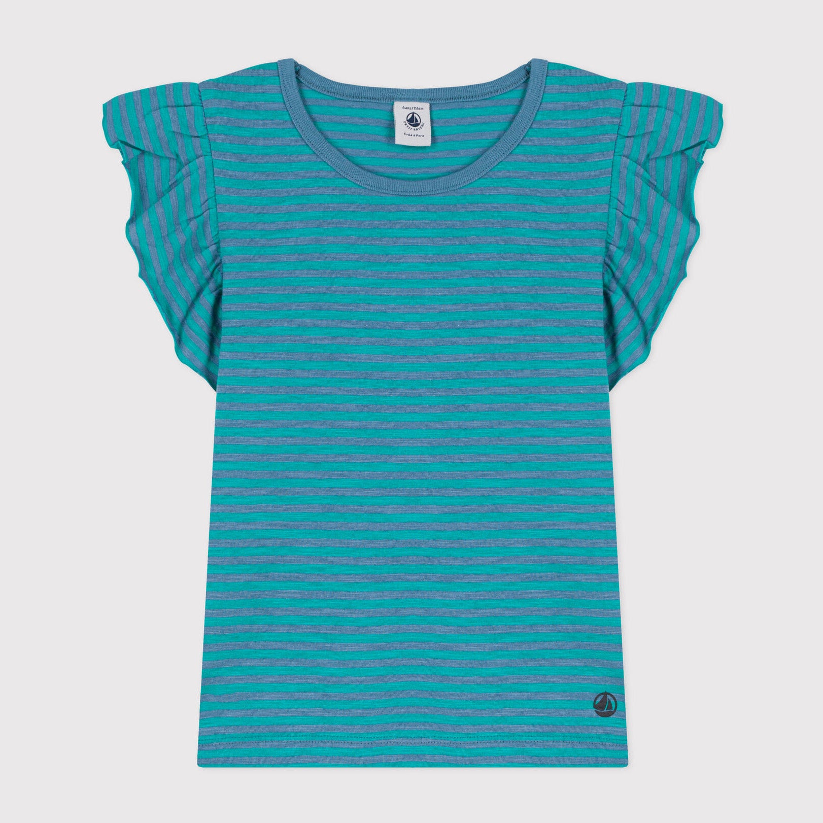 Girls Lake Blue Cotton T-Shirt