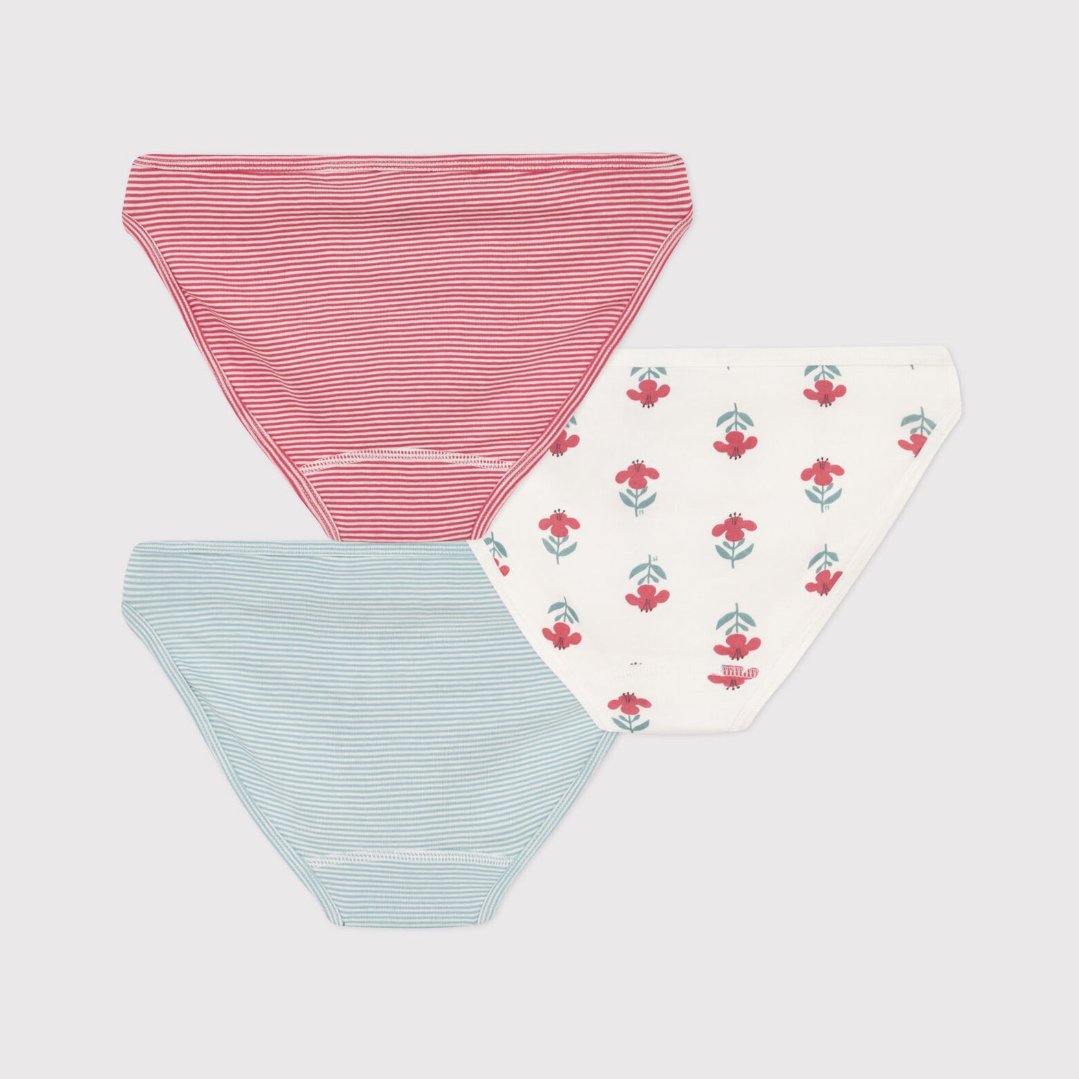 Girls Multicolor Cotton Underwear Set(3 Pack)