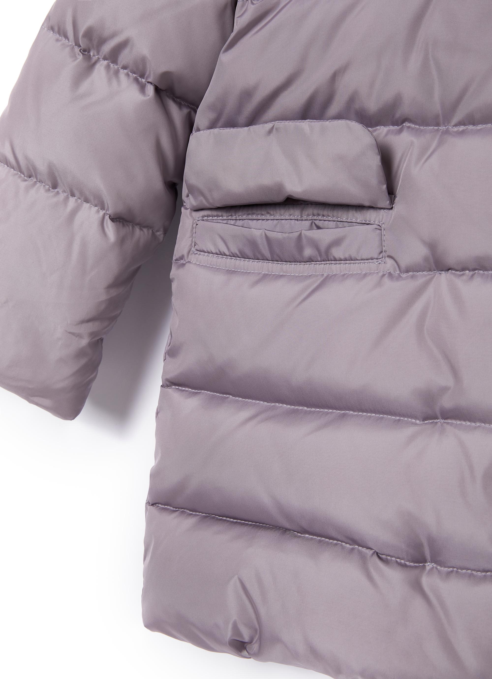 Girls Mauve Padded Down Coat