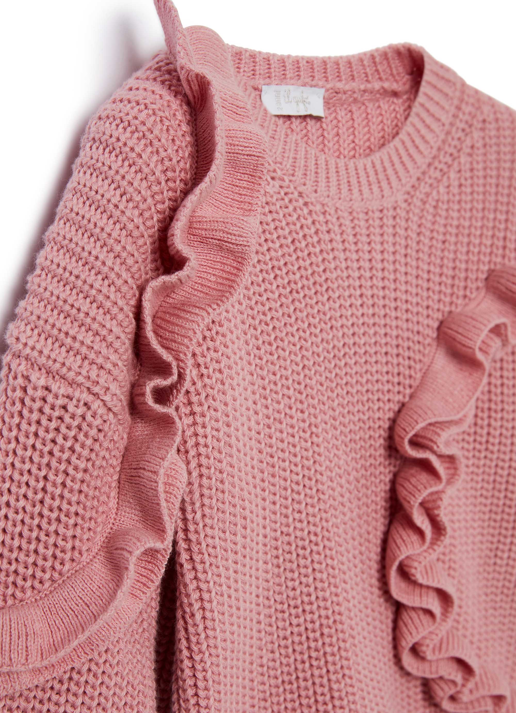 Girls Cameo Rose Cotton Sweater