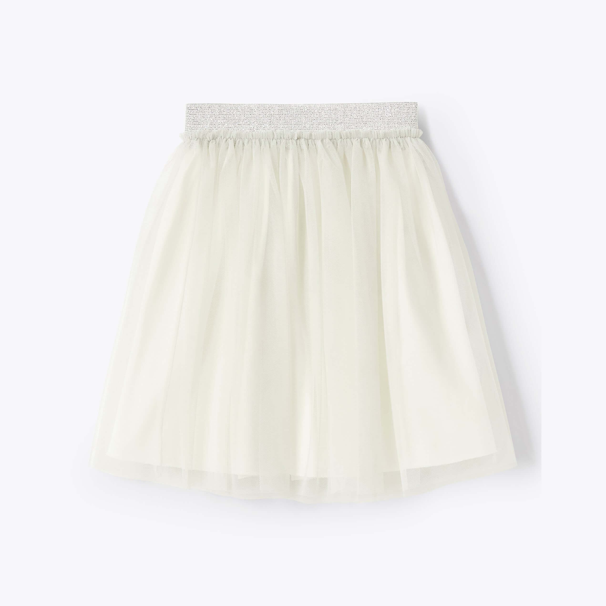 Girls White Yarn Skirt