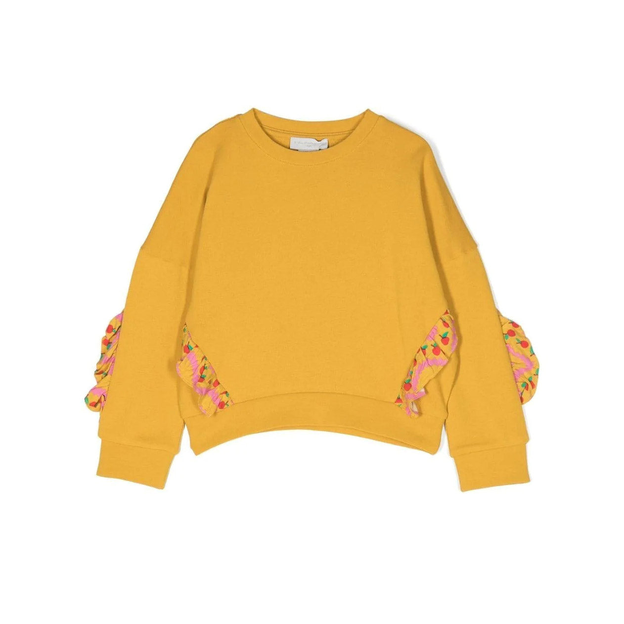 Girls Yellow Cotton Sweatshirt