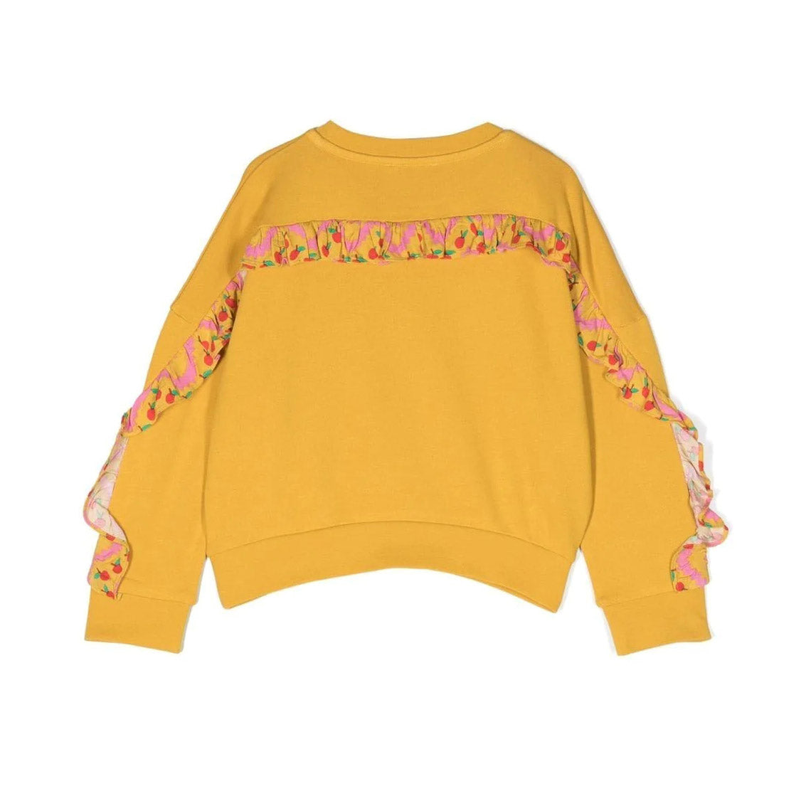 Girls Yellow Cotton Sweatshirt