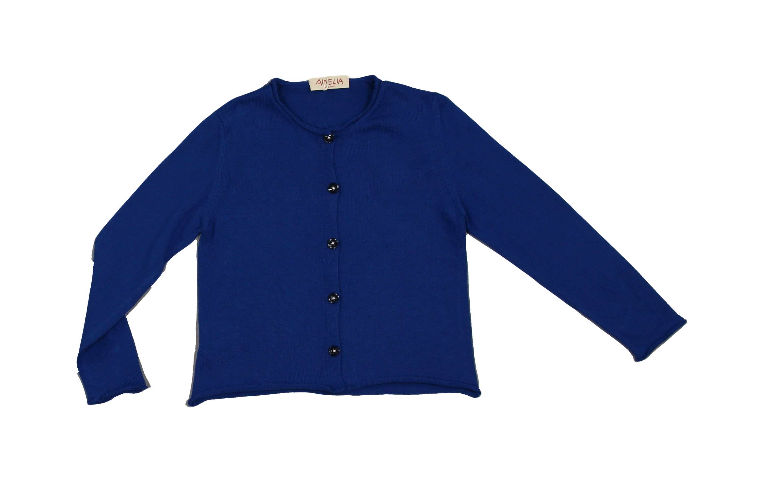 Girls Navy Cotton Cardigan