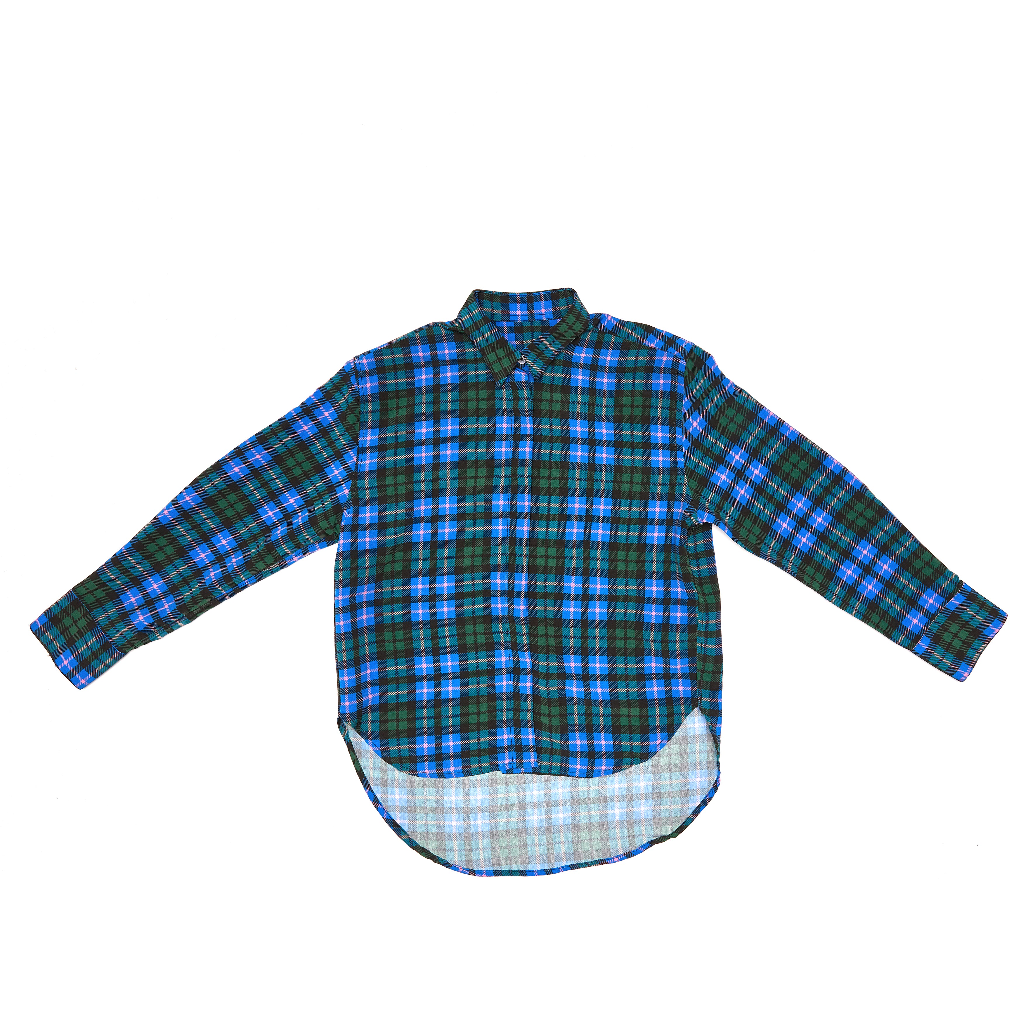 Girls Black Check Blouse