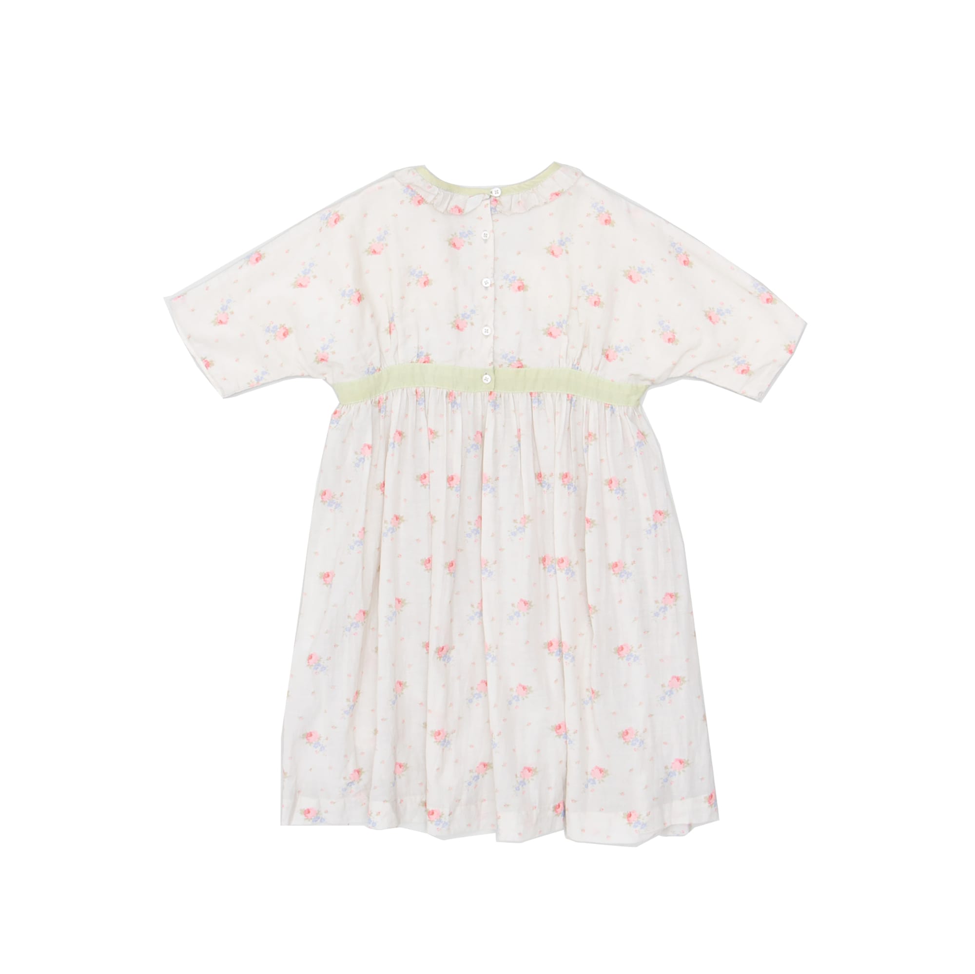 Girls Pink Flower Cotton Dress