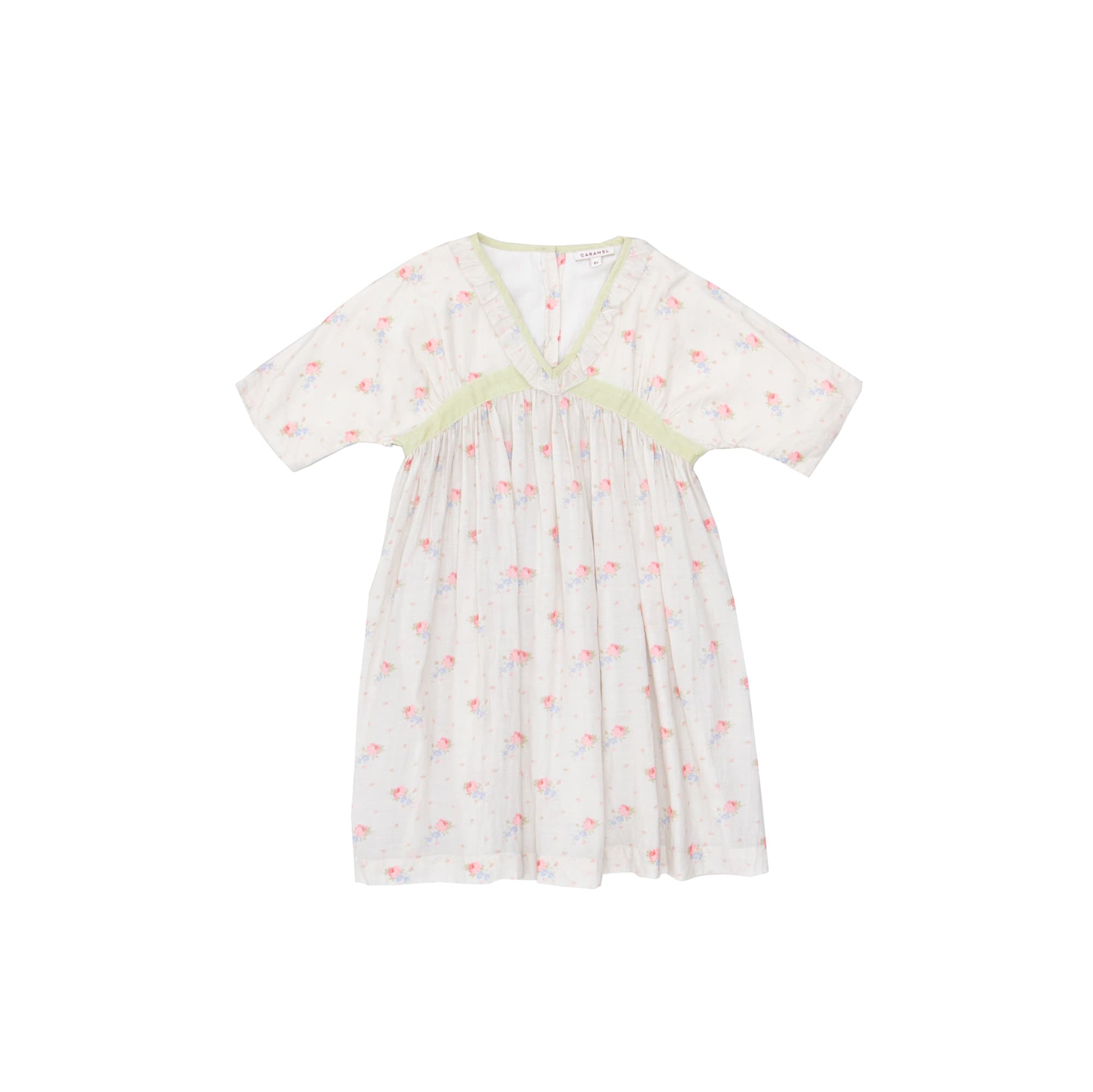Girls Pink Flower Cotton Dress