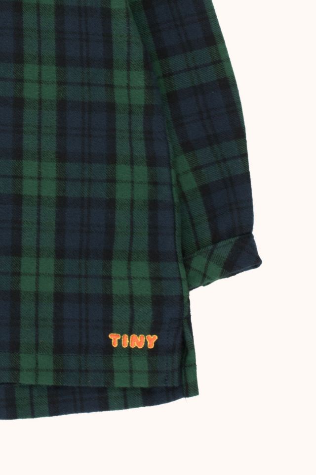 Girls Dark Green Check Shirt
