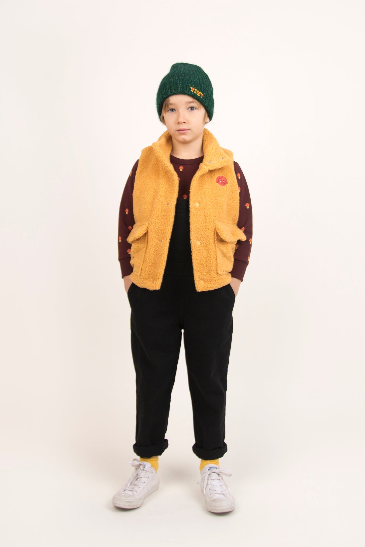 Boys & Girls Black Cotton Overall