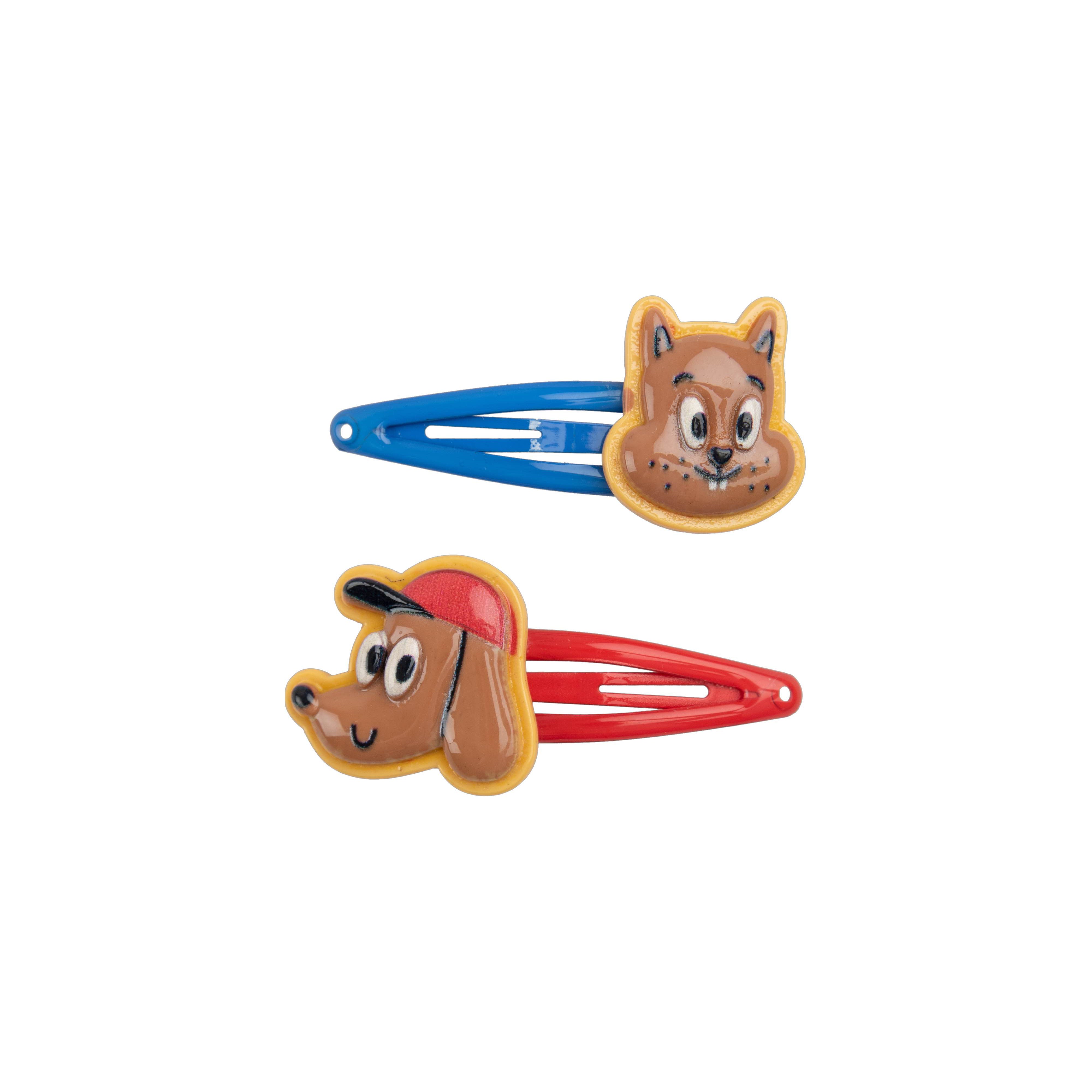 Girls Blue & Red Hair Clips