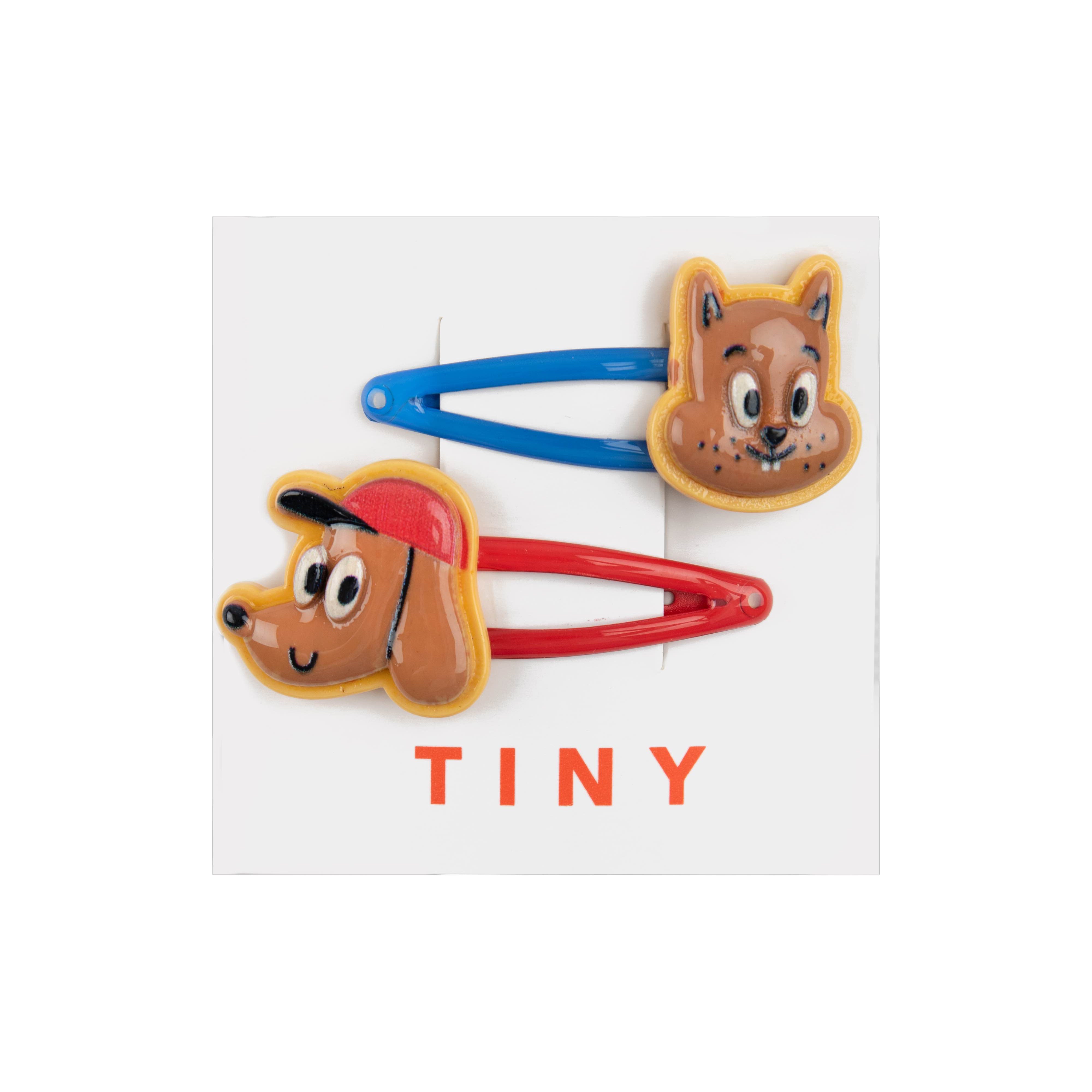 Girls Blue & Red Hair Clips