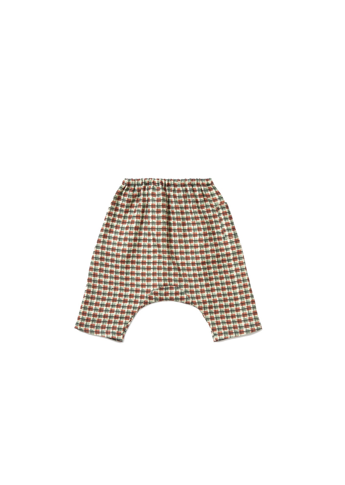 Baby Green Checked Woven Trousers