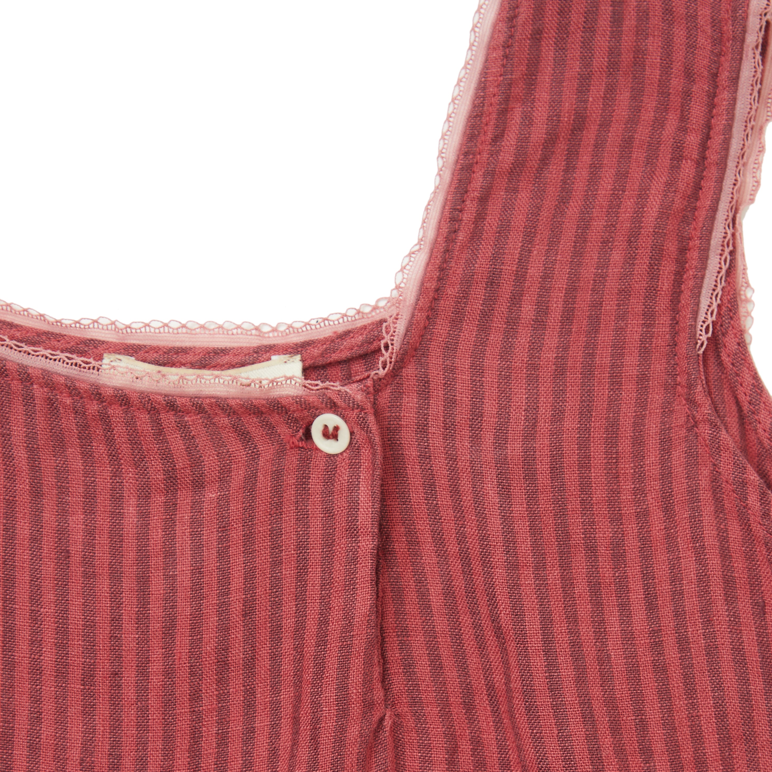 Girls Red Stripe Cotton Top