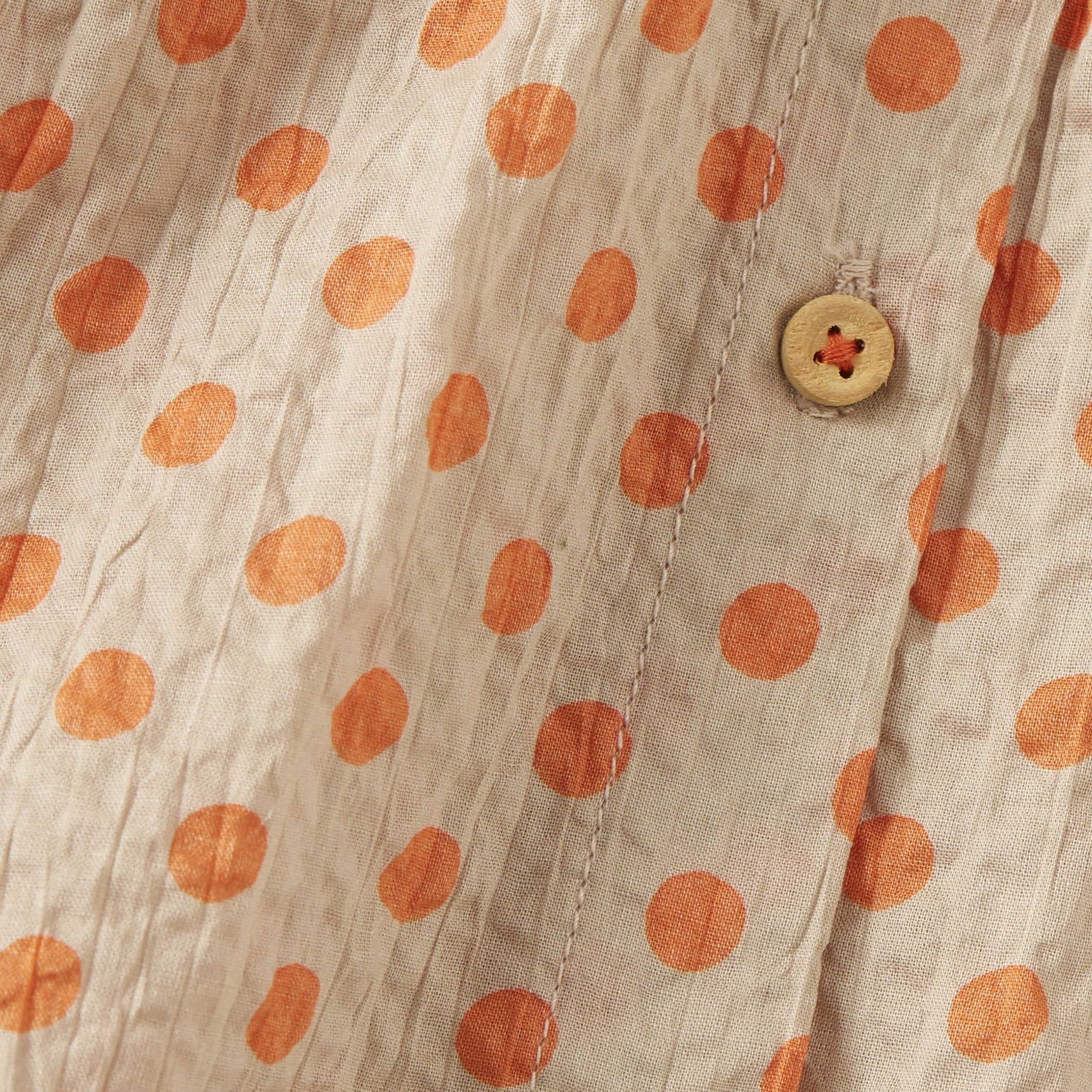 Girls Orange Dots Cotton Set